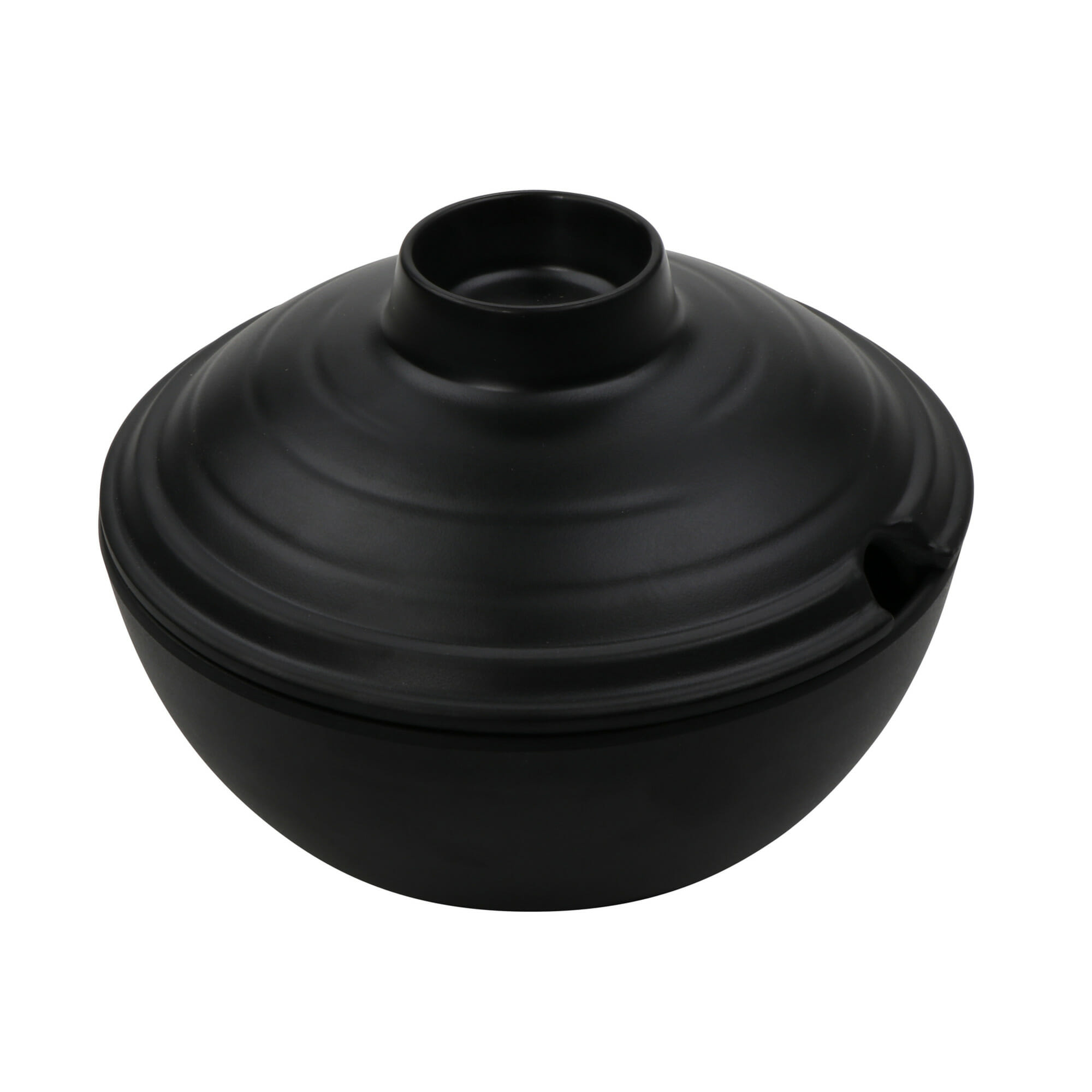 G.E.T. Enterprises B-200-BK Nara 20 oz. Round Black Melamine Bowl