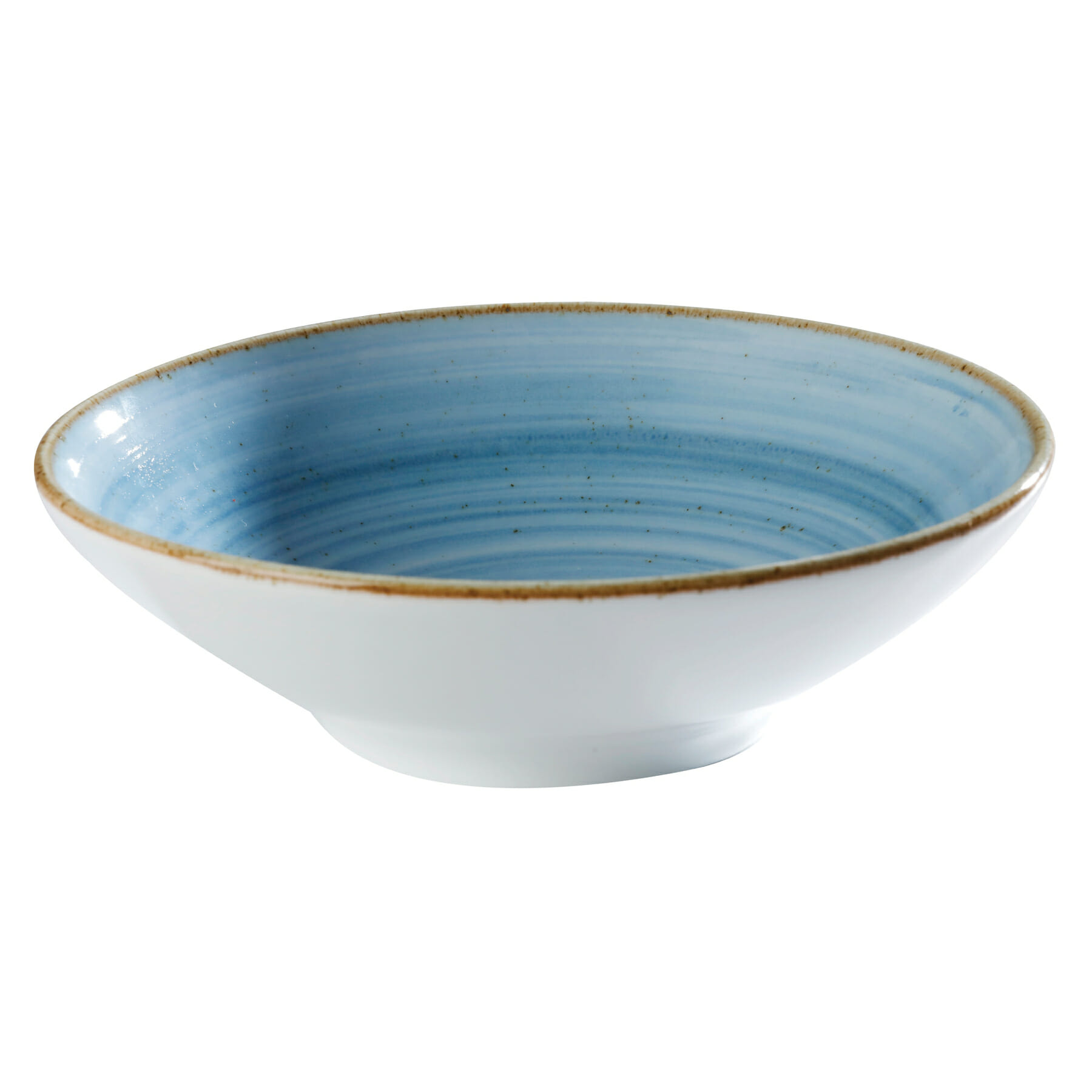 G.E.T. Enterprises PA1604923324 Corona Artisan Blue 29.7 oz. Round Blue Porcelain Bowl