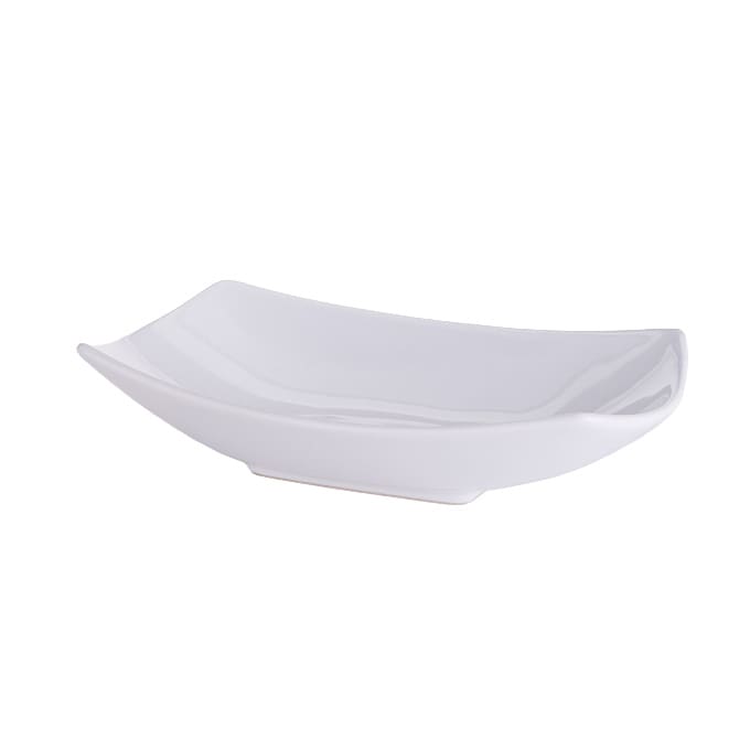 American Metalcraft SQVL914 71oz. White Ceramic Squoval™ Prestige™ Bowl