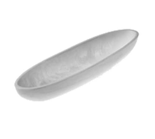 American Metalcraft WSMB17 47-1/2" oz. Oblong White Swirl Resin Translucence Boat Bowl