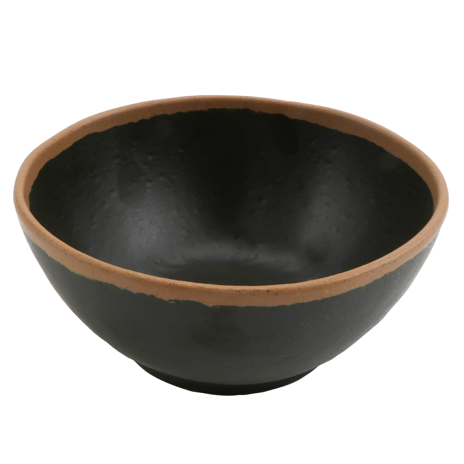 G.E.T. Enterprises B-302-BR Pottery Market Glazed 20 oz. Round Brown Melamine Bowl