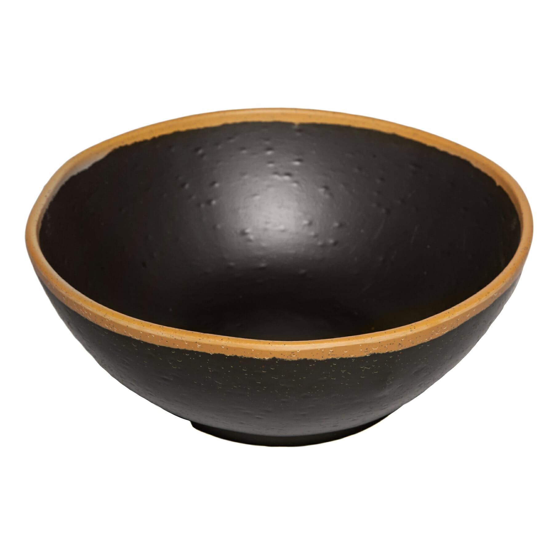 G.E.T. Enterprises B-305-BR Pottery Market Glazed 48 oz. Round Brown Melamine Bowl