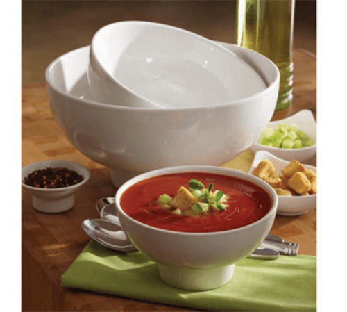American Metalcraft PFB8 60 oz. Round White Porcelain Prestige™ Bowl