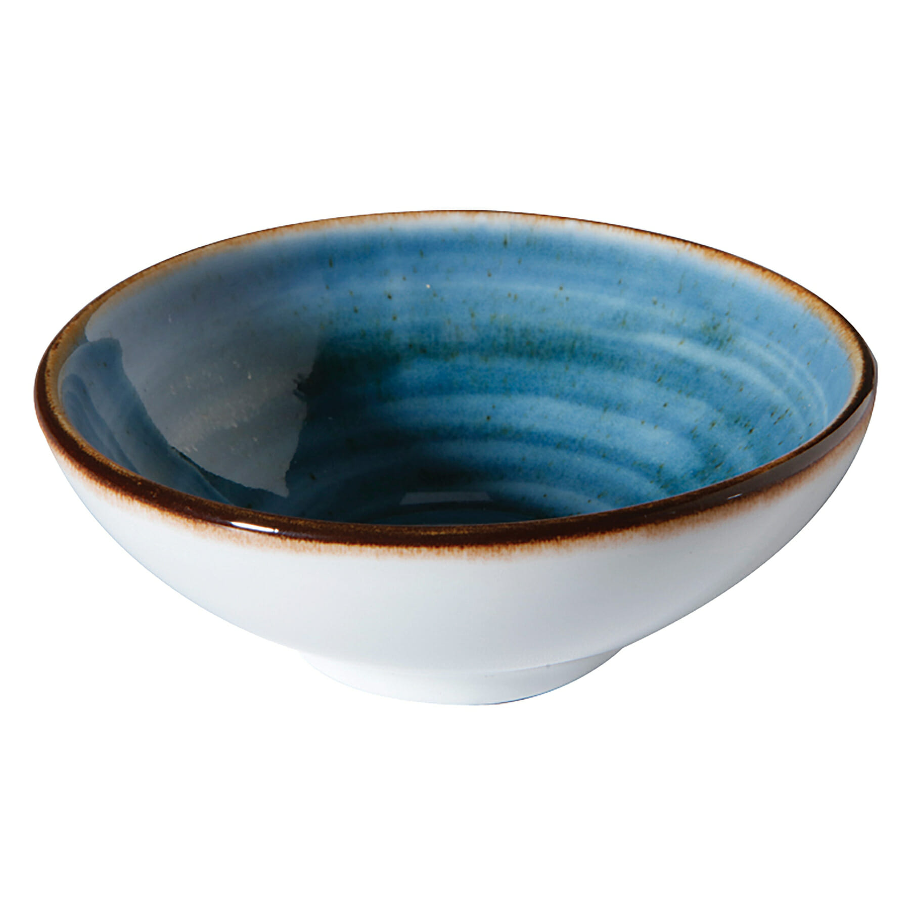 G.E.T. Enterprises PA1604930024 Corona Artisan Blue 2.7 oz. Round Blue Porcelain Bowl