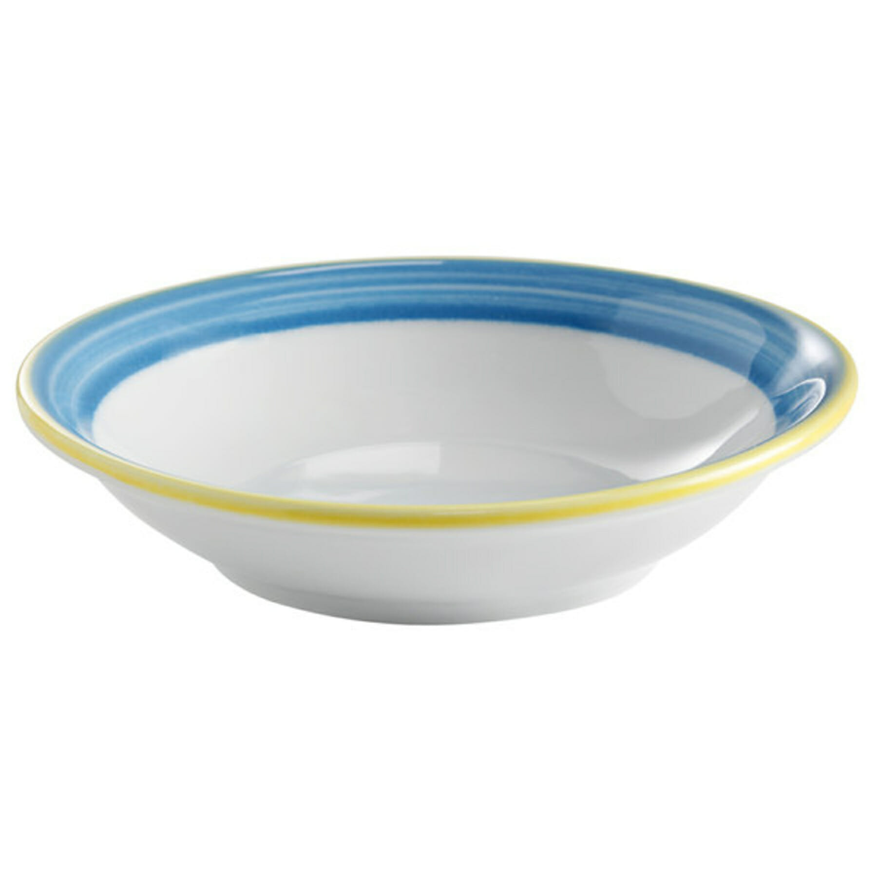 G.E.T. Enterprises PA1601703024 Corona Calypso 4 oz. Round Calypso Blue Porcelain Bouillon Cup