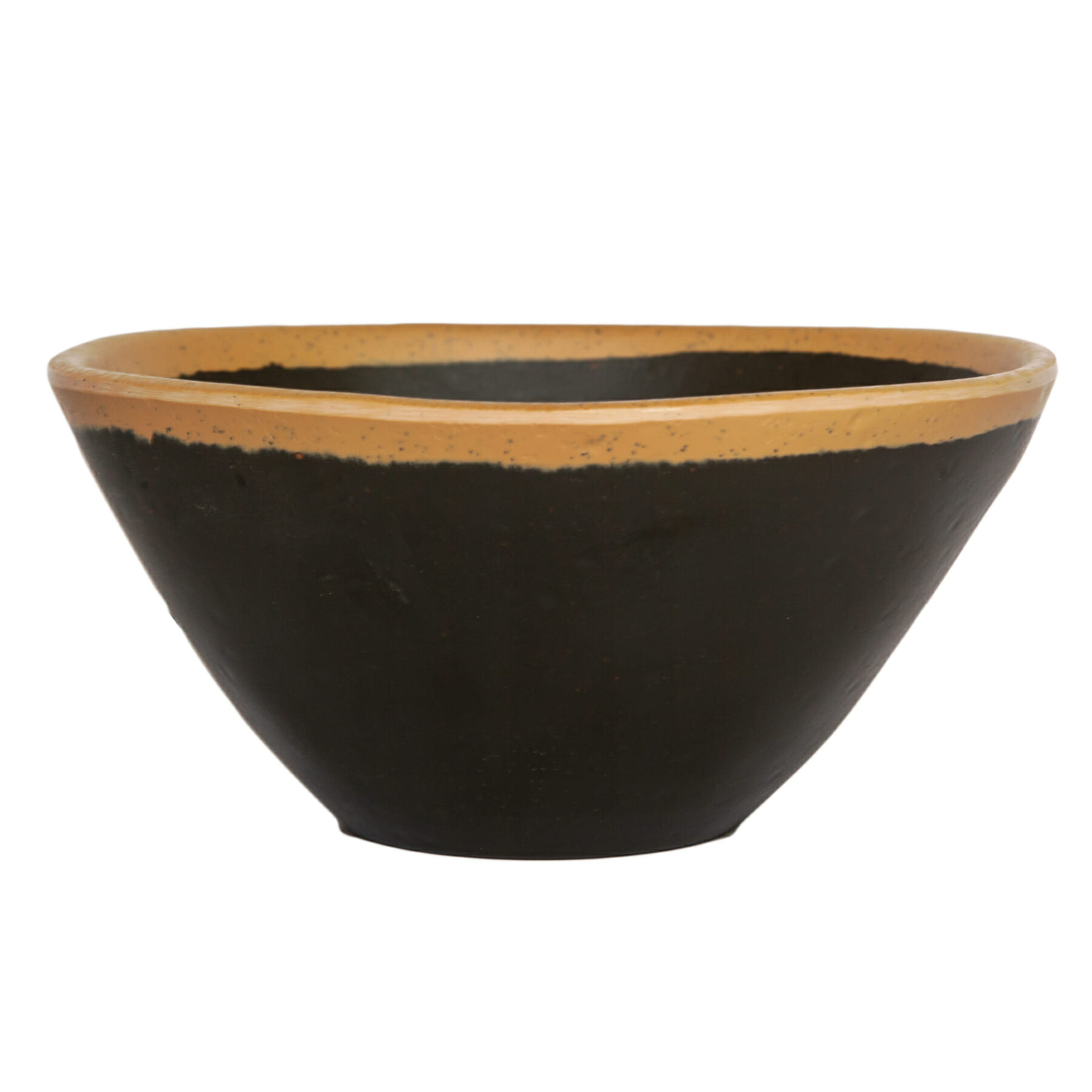 G.E.T. Enterprises B-81-BR Pottery Market Glazed 8 oz. Round Brown Melamine Bowl