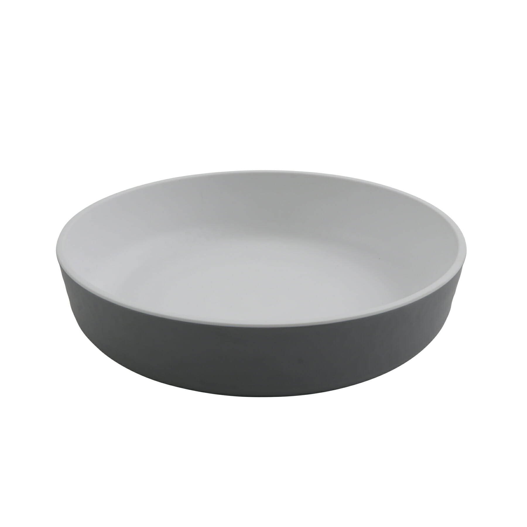 G.E.T. Enterprises RB-9-WM/GRM Roca Matte 42 oz. Round White Matte / Gray Matte Melamine Bowl