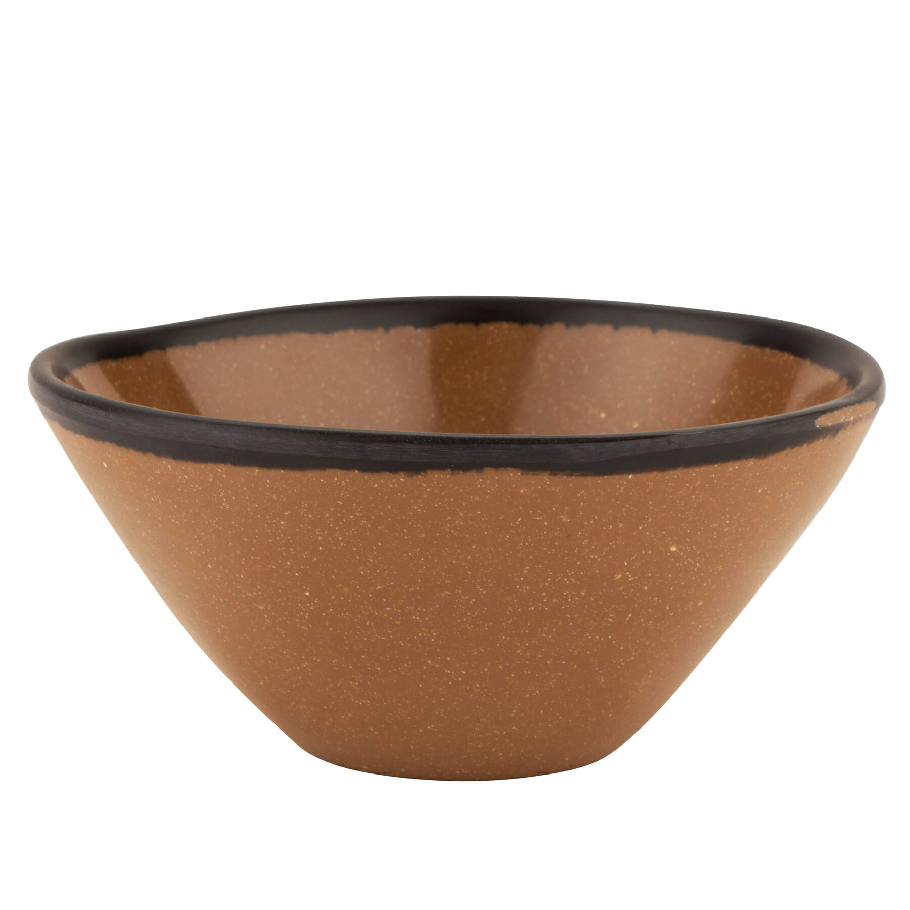 G.E.T. Enterprises B-80-TP Pottery Market Matte 8 oz. Round Speckled Taupe Melamine Bowl