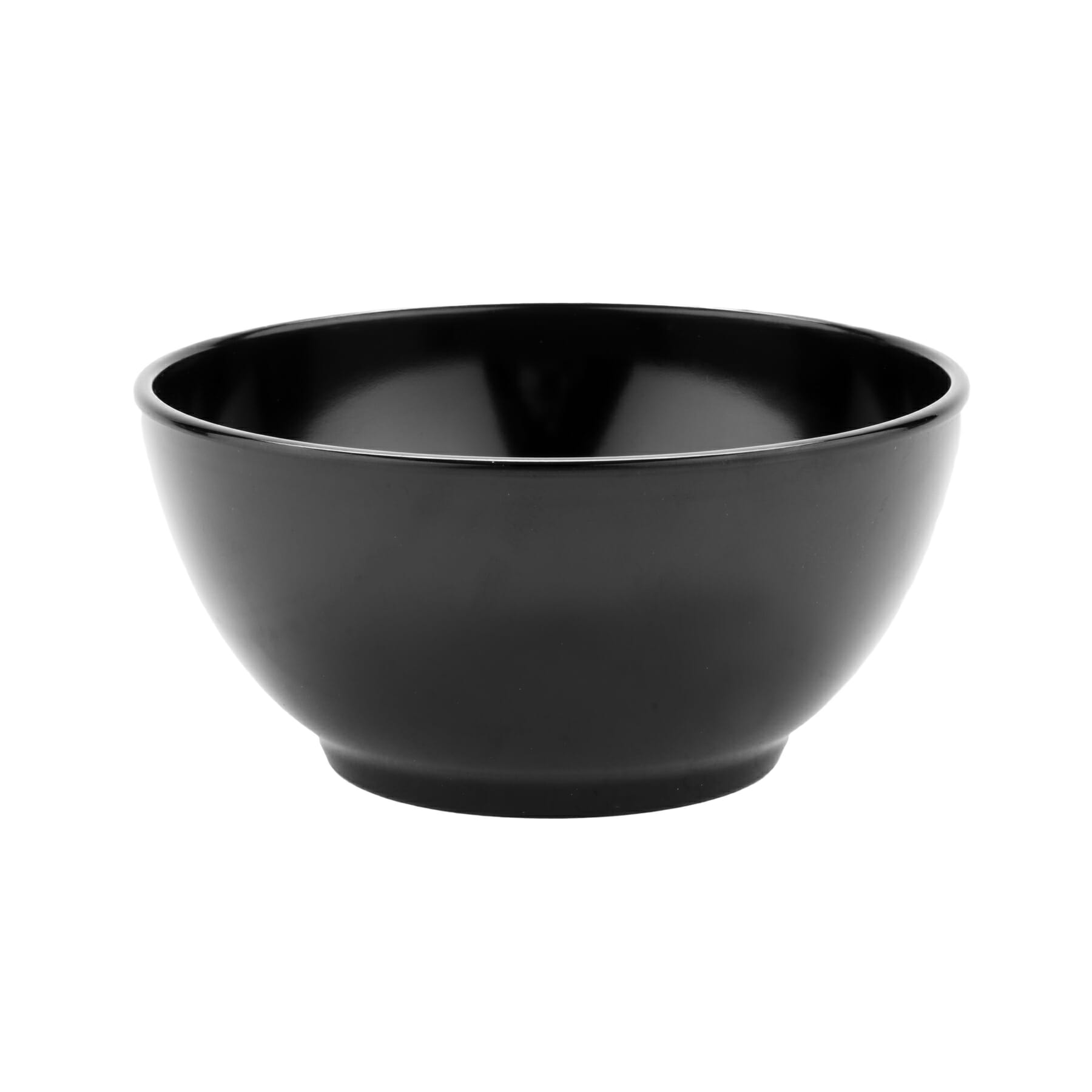 G.E.T. Enterprises B-524-BK Settlement 16 oz. Round Black Melamine Bowl