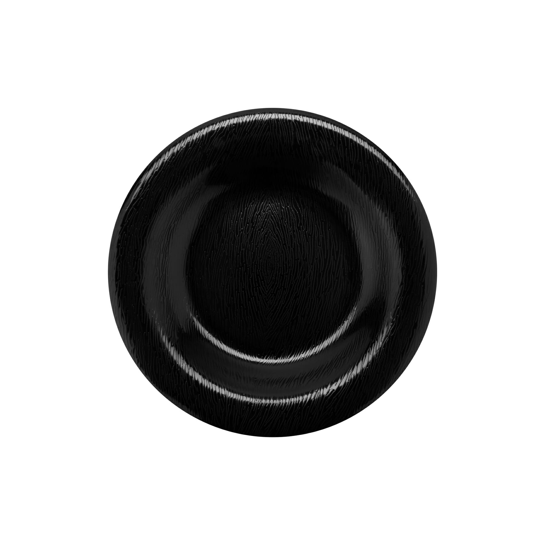 G.E.T. Enterprises B-1391-BK Etchedware 13 oz. Round Textured Black Melamine Bowl