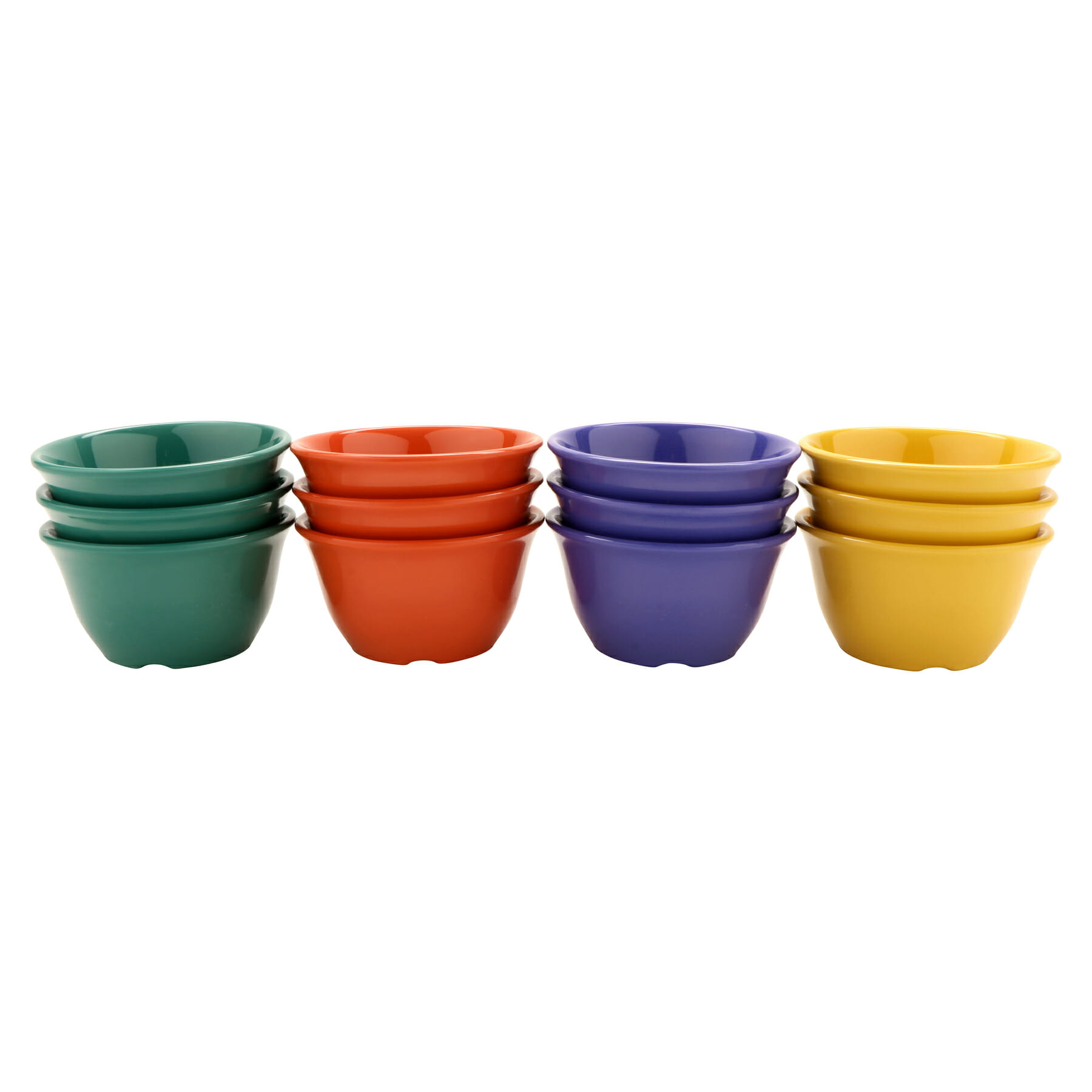 G.E.T. Enterprises BC-70-MIX Diamond Mardi Gras 7 oz. Round Multi Color Melamine Bowl