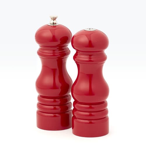 American Metalcraft PMSR62 6" Red Wood Salt & Pepper Mill Set