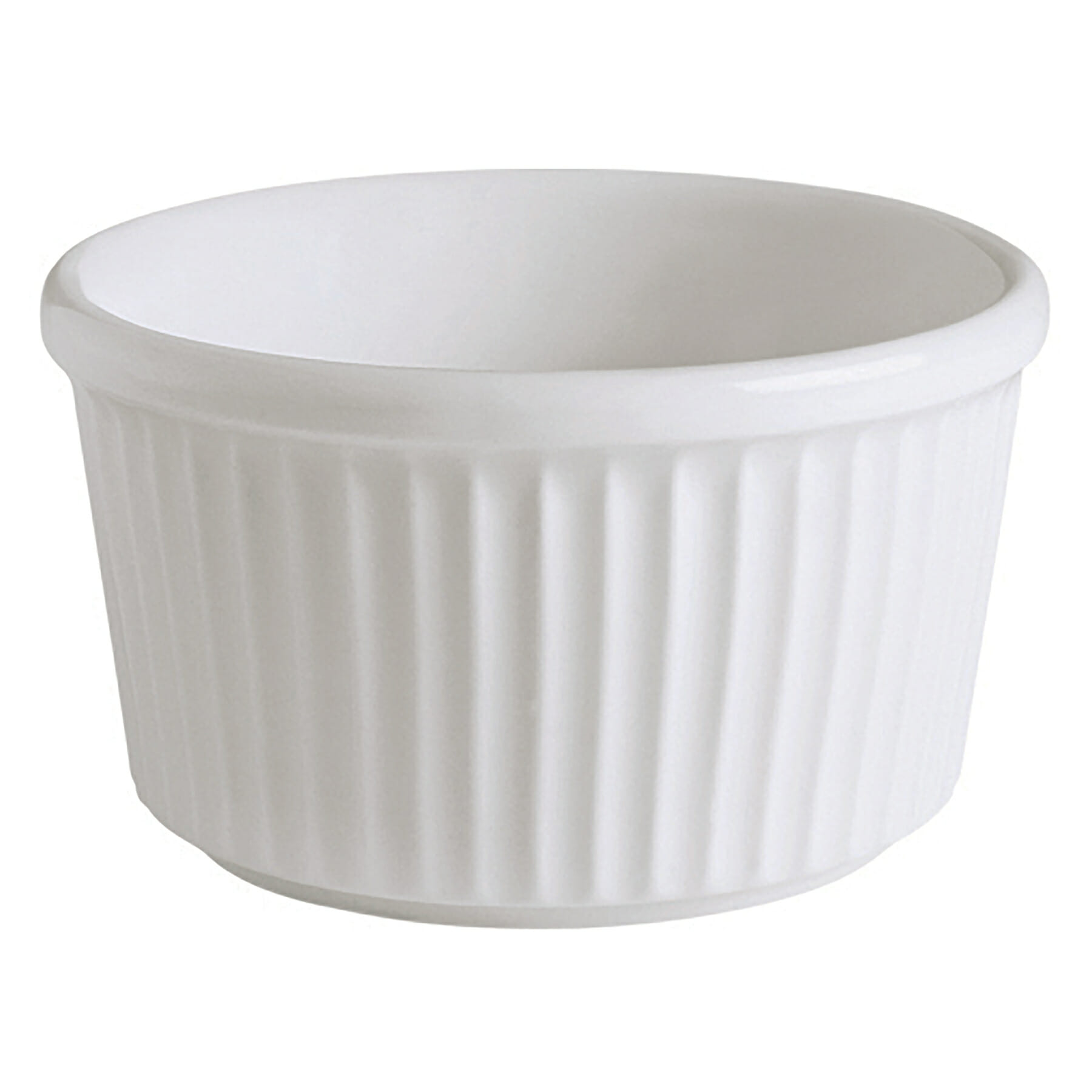 G.E.T. Enterprises PA1101707324 Corona Actualite 6.8 oz. Round Bright White Porcelain Ramekin