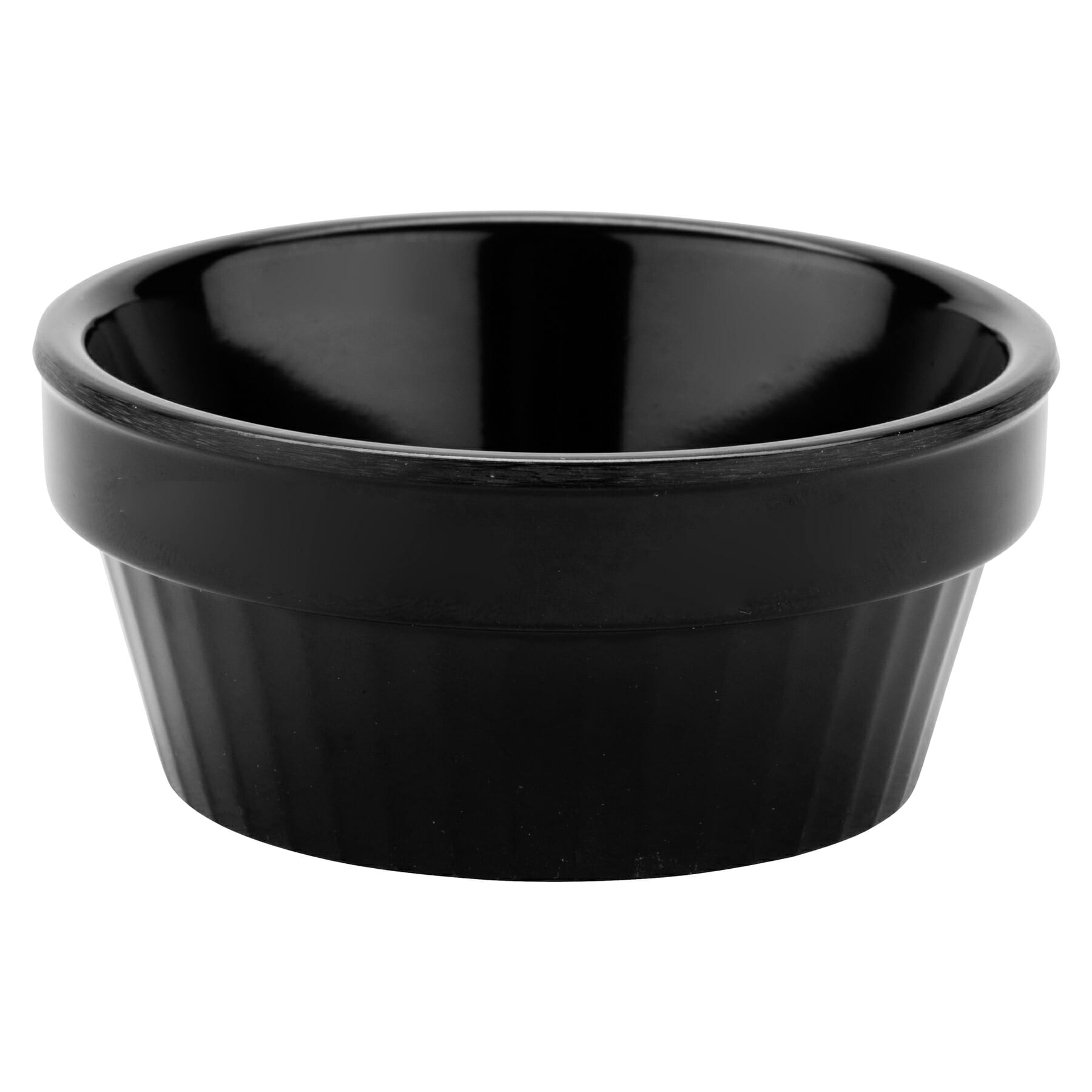 G.E.T. Enterprises R-3-BK 3 oz. Round Black Melamine Ramekin