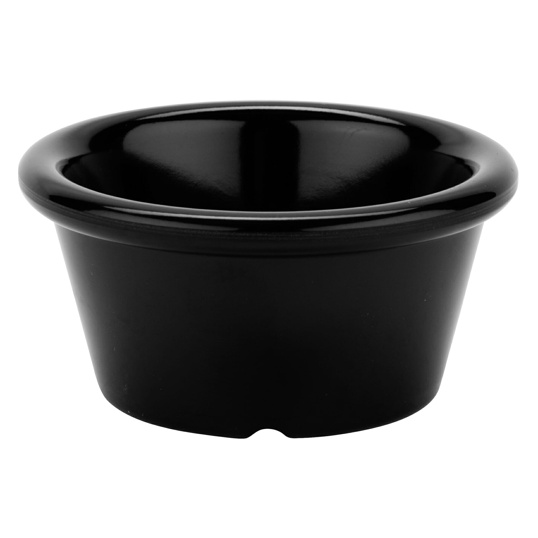 G.E.T. Enterprises S-620-BK 2 oz. Round Black Melamine Ramekin