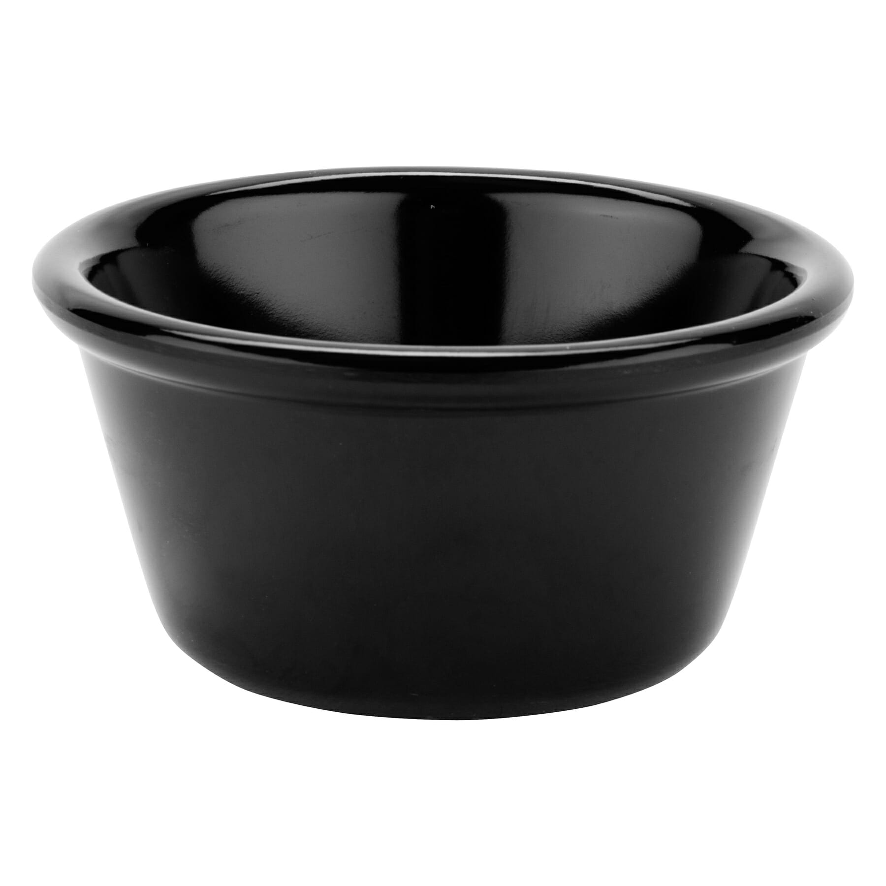 G.E.T. Enterprises RM-400-BK 4 oz. Round Black Melamine Ramekin