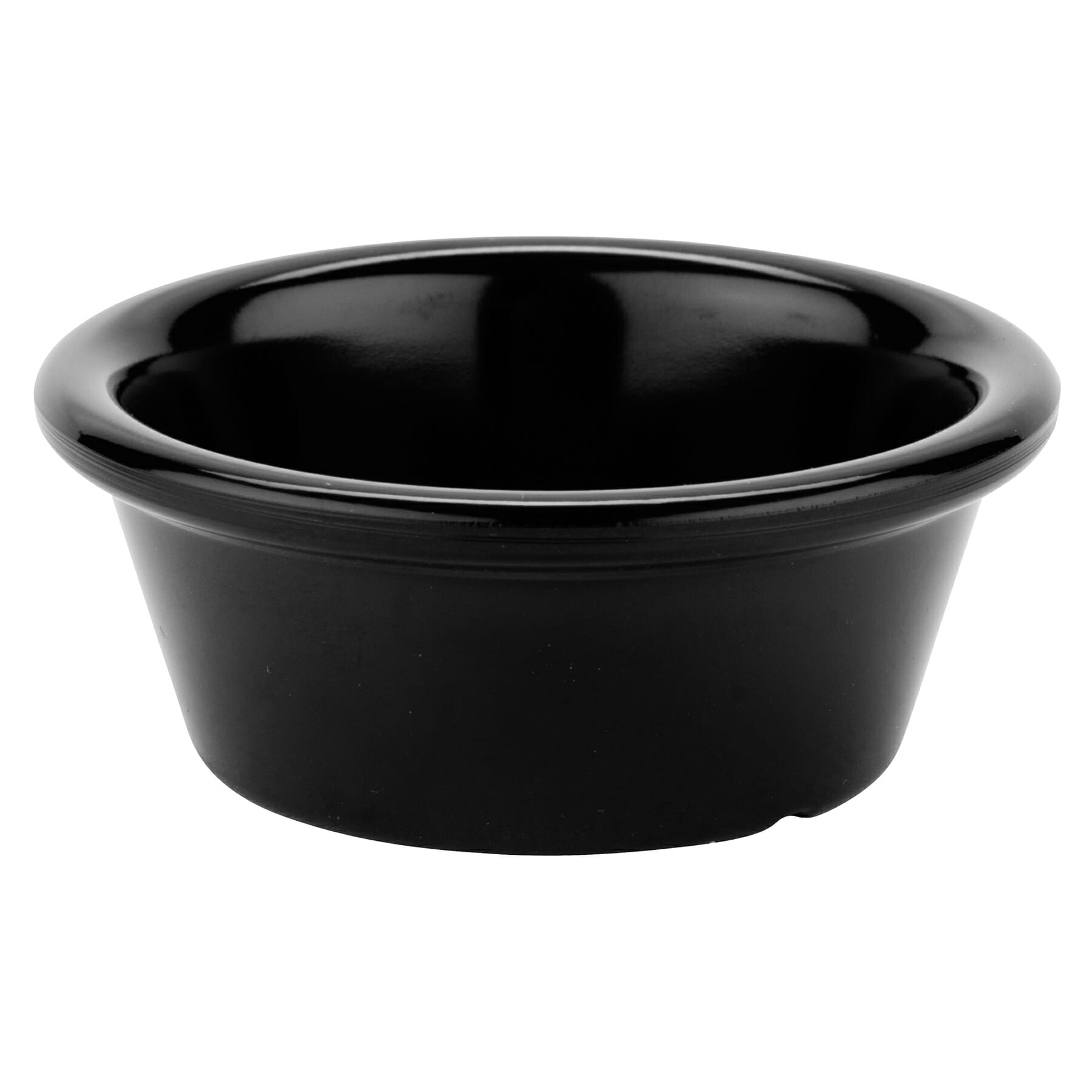 G.E.T. Enterprises RM-203-BK 1.5 oz. Round Black Melamine Ramekin