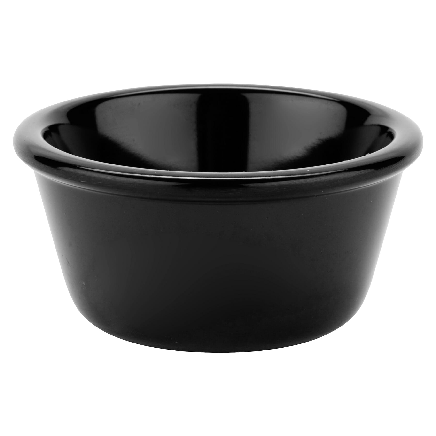 G.E.T. Enterprises RM-388-BK 3 oz. Round Black Melamine Ramekin