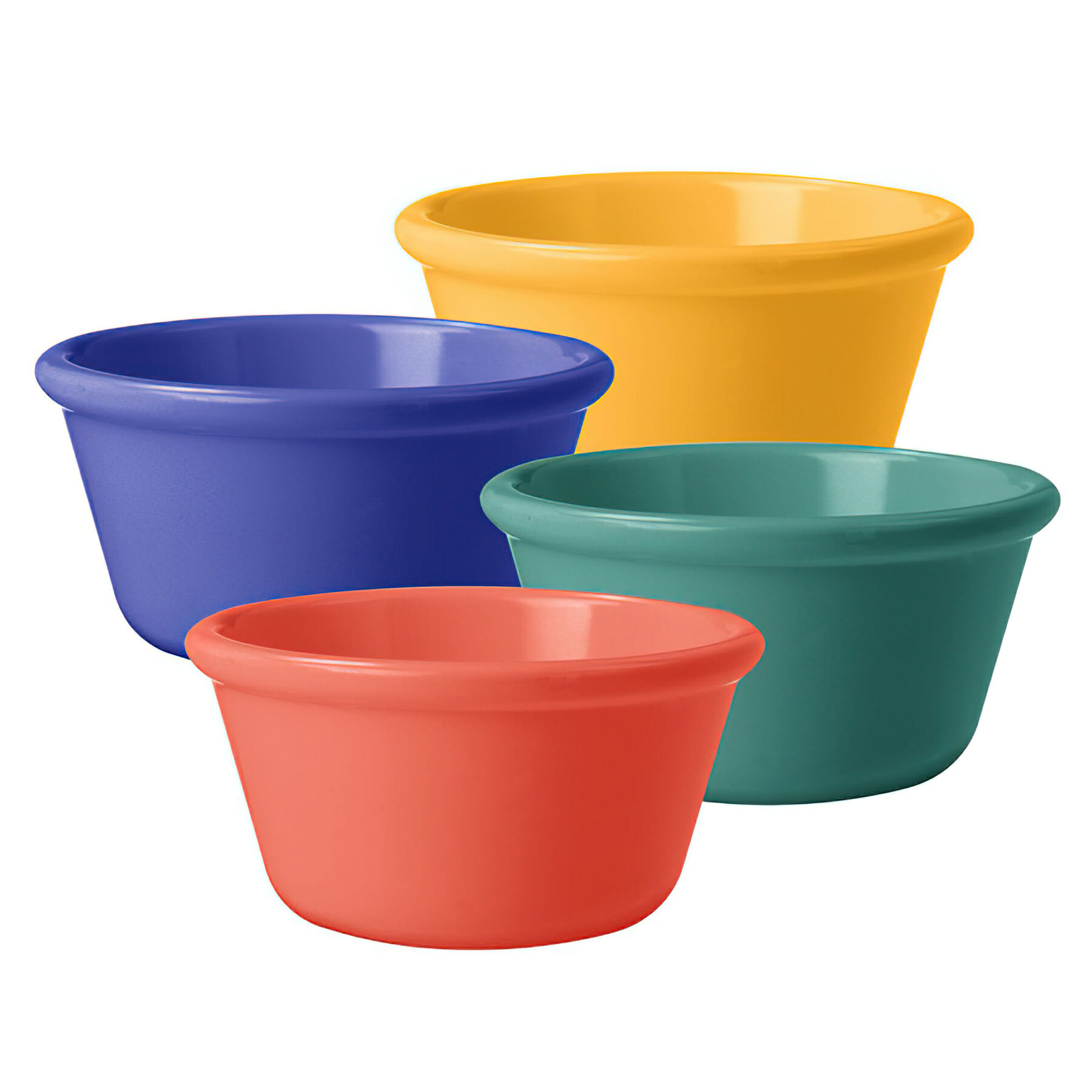 G.E.T. Enterprises RM-388-MIX 3 oz. Round Assorted Color Melamine Ramekin