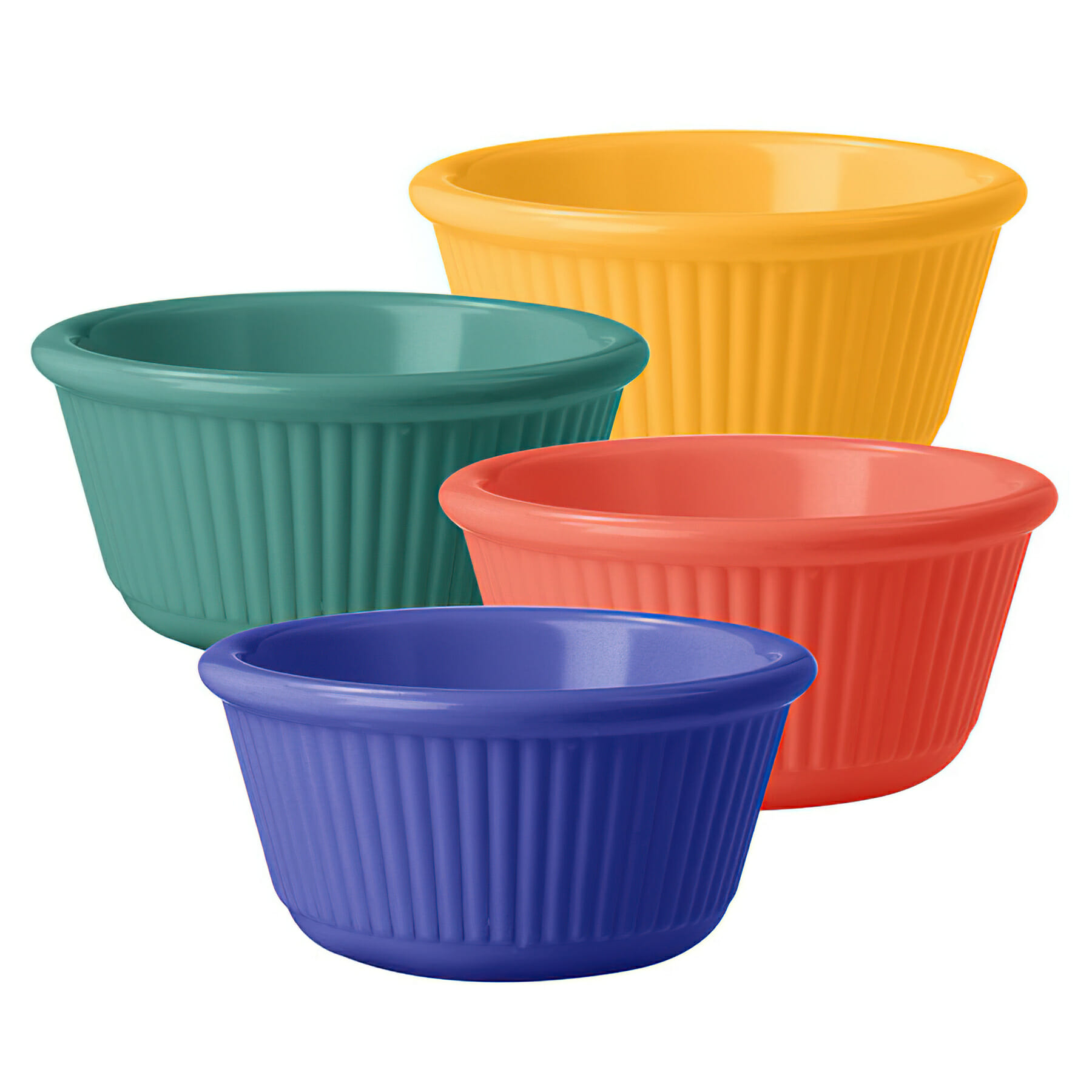 G.E.T. Enterprises RM-389-MIX 3 oz. Round Assorted Color Melamine Ramekin