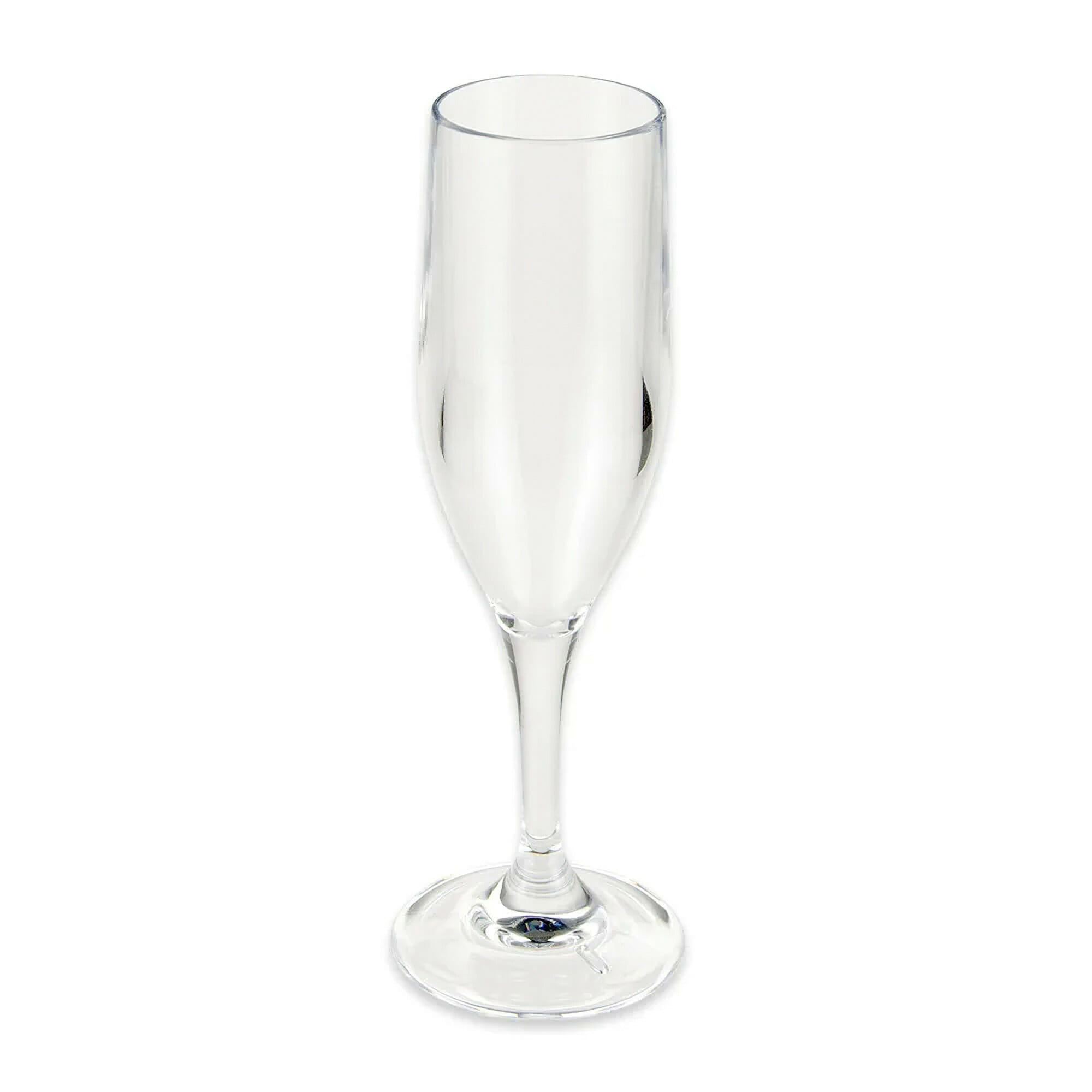 G.E.T. SW-1401-1-SAN-CL Stemware 6oz. Round Clear SAN Plastic Champagne Flute