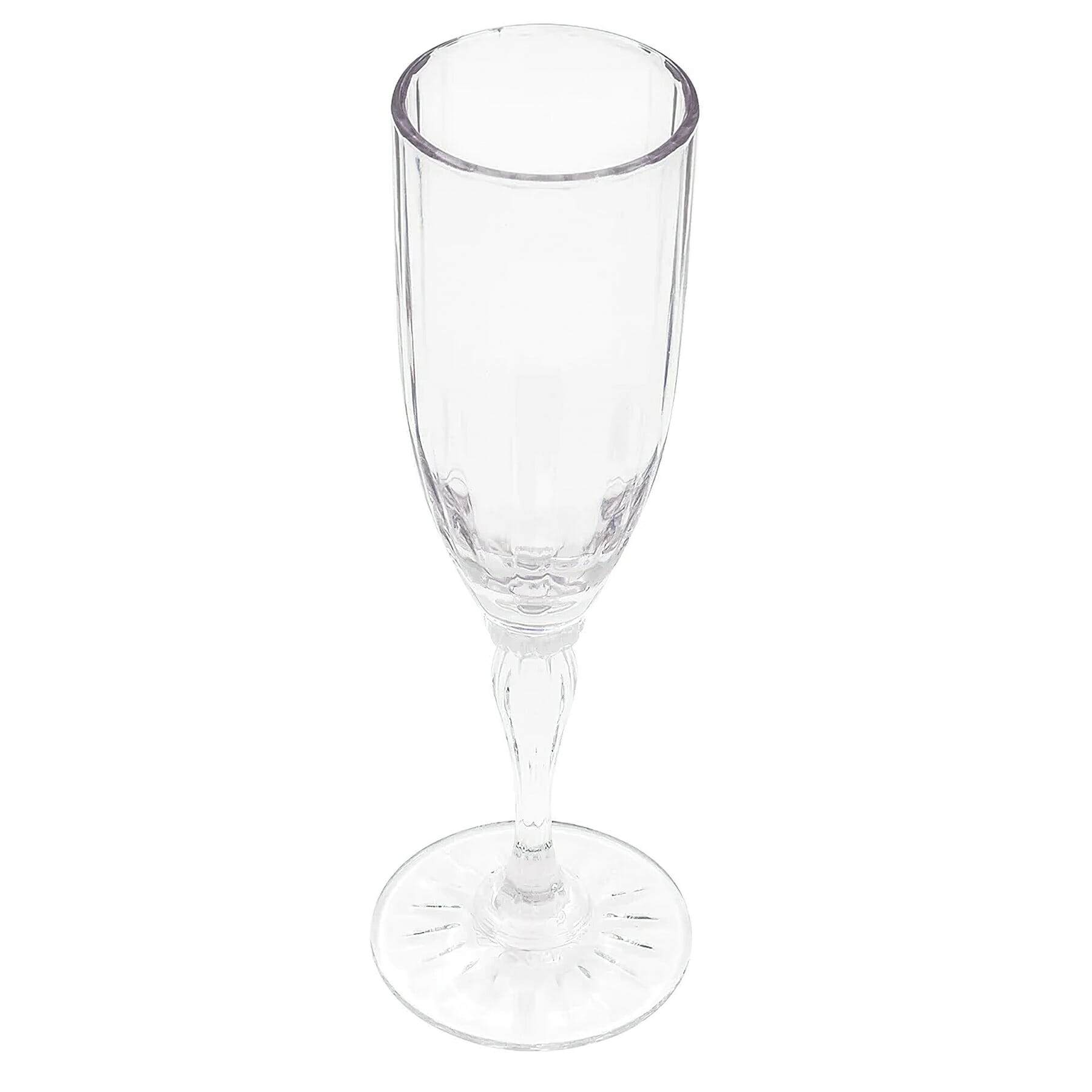G.E.T. SW-1420-1-SAN-CL 6oz. Round Clear SAN Plastic Champagne Flute