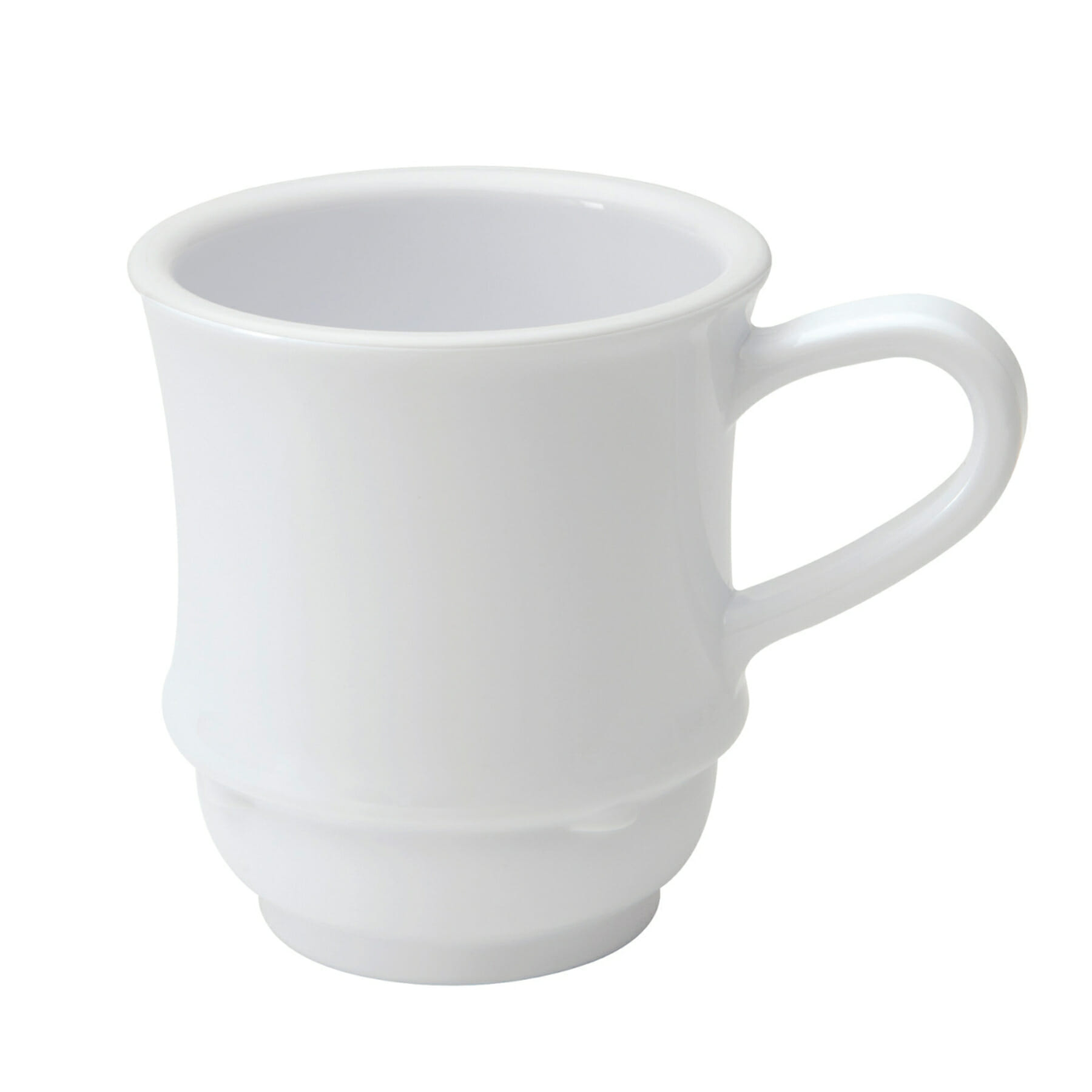 G.E.T. Enterprises TM-1208-W Diamond White 8oz. White SAN Plastic Stacking Mug
