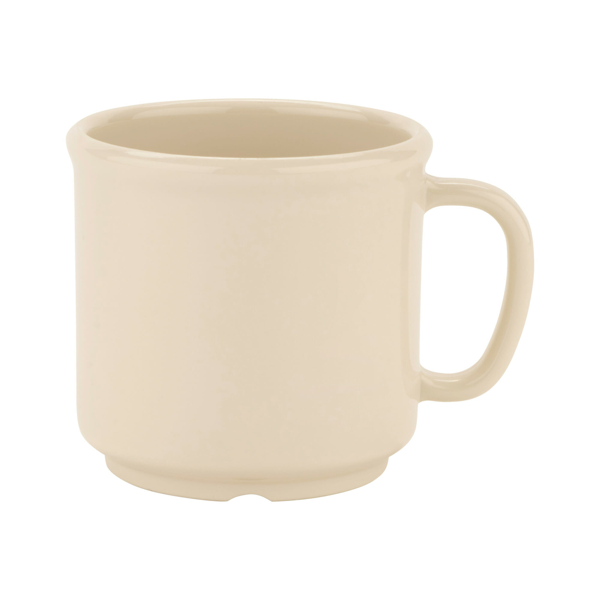 G.E.T. Enterprises S-12-IV Diamond Ivory 12oz. Ivory SAN Plastic Mug