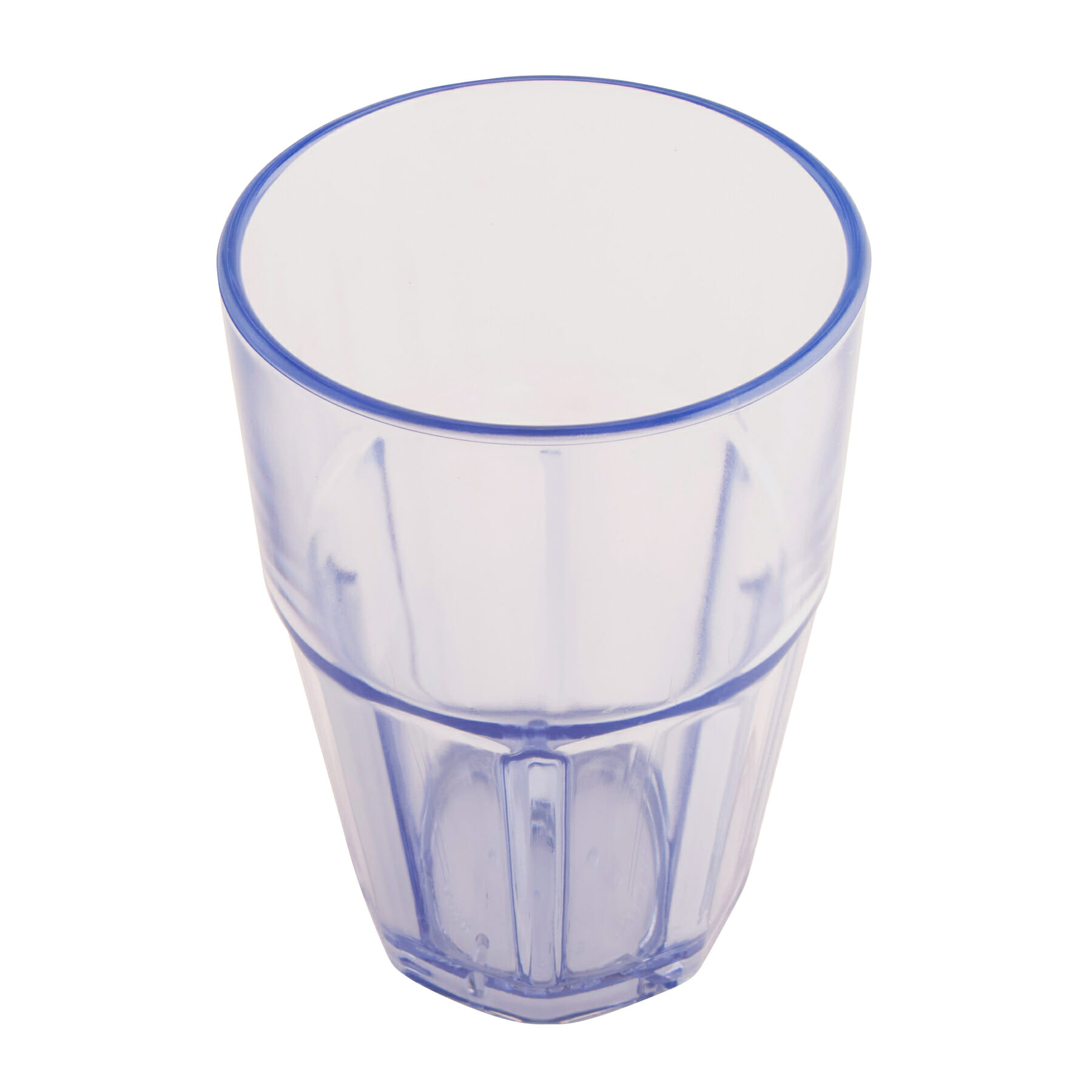 G.E.T. 9914-1-BL Bahama™ 14oz. Round Blue SAN Plastic Double Rocks Tumbler