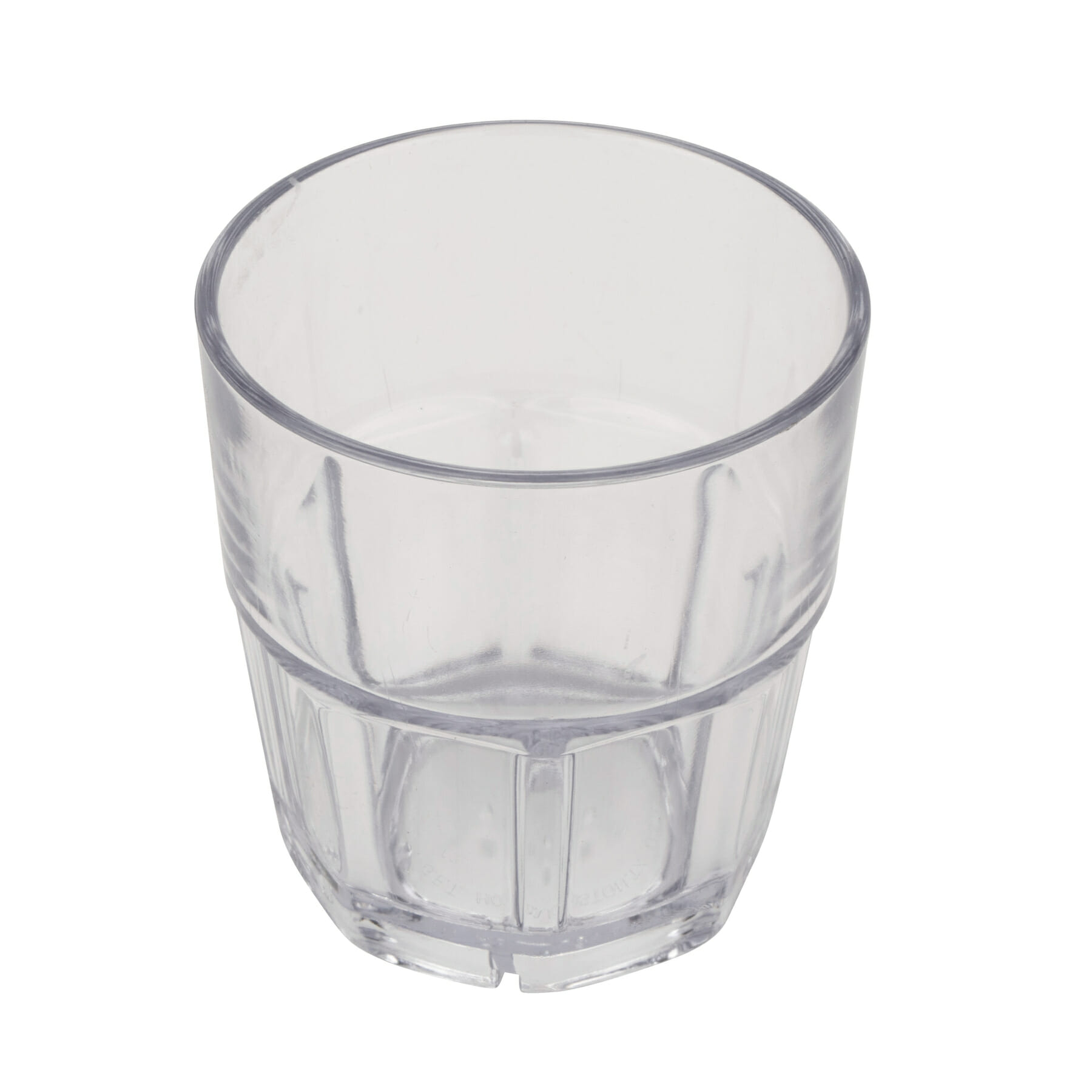 G.E.T. 9907-1-CL Bahama™ 7oz. Round Clear SAN Plastic Rocks Tumbler