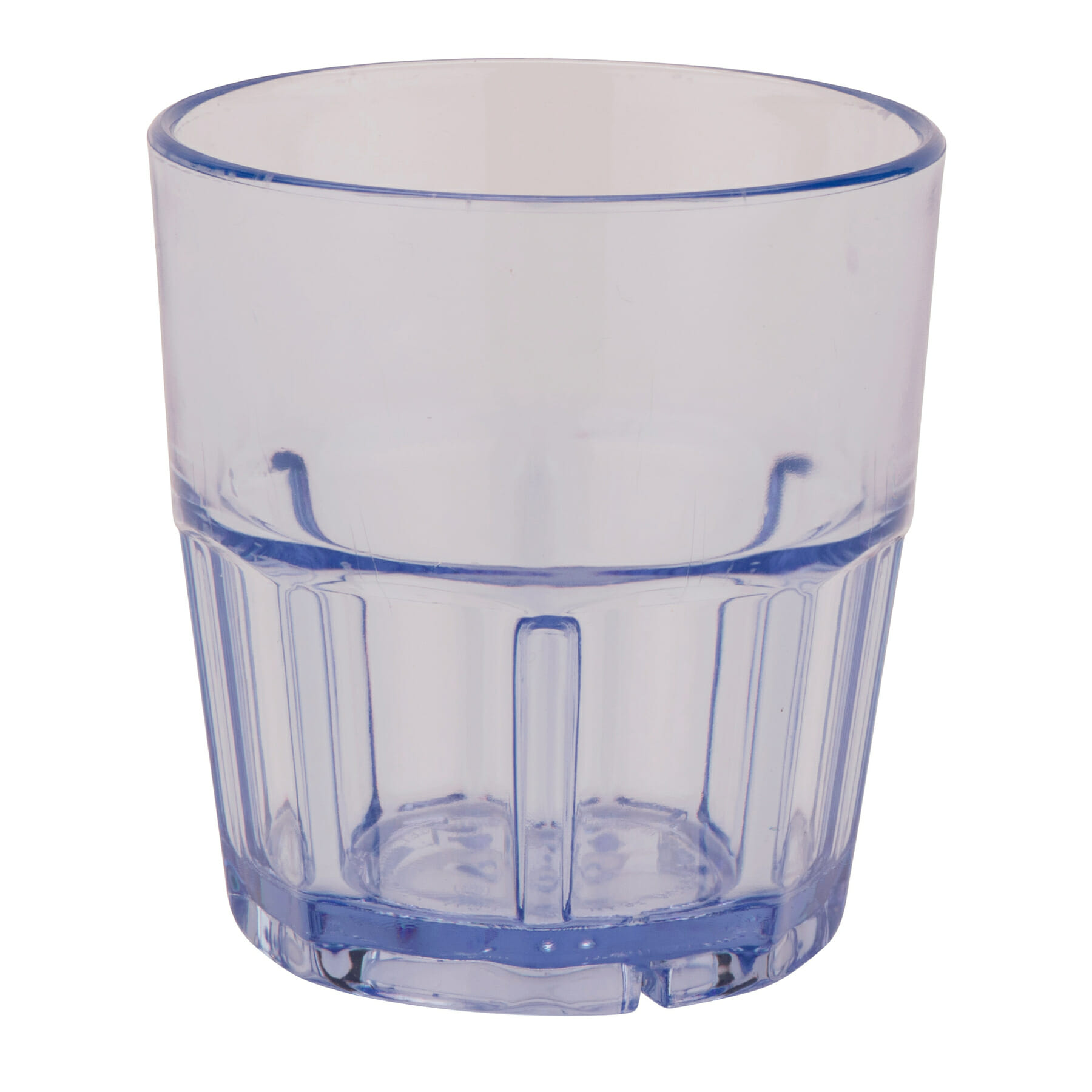 G.E.T. 9907-1-BL Bahama™ 7oz. Round Blue SAN Plastic Rocks Tumbler
