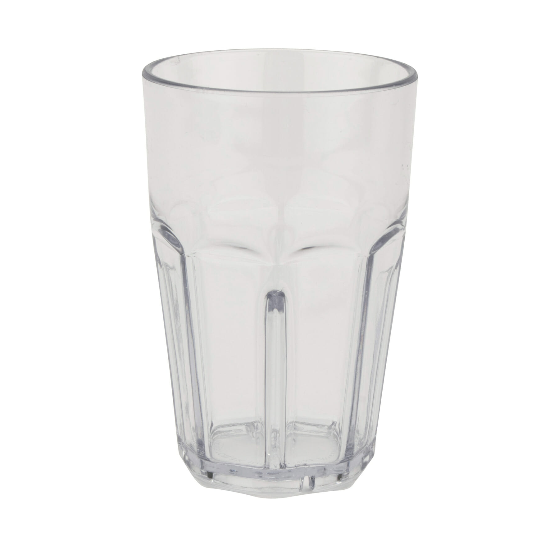 G.E.T. 9910-1-CL Bahama™ 10oz. Round Clear SAN Plastic Double Rocks Tumbler