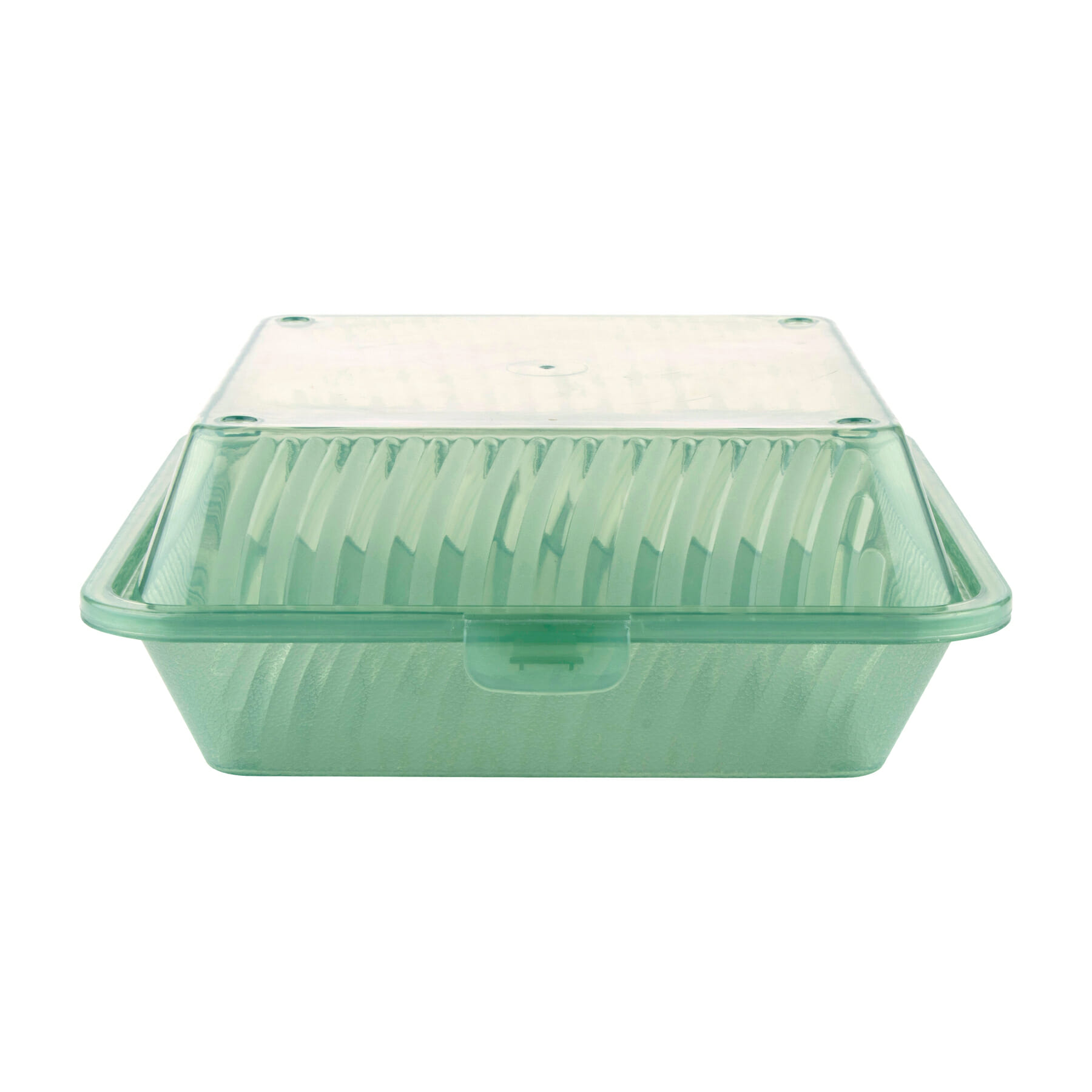 G.E.T. Enterprises EC-09-1-JA 3-Compartment, Polypropylene, Jade, Food Reusable Container, 9" L x 9" L x 3.5" H Reusable Takeout Container