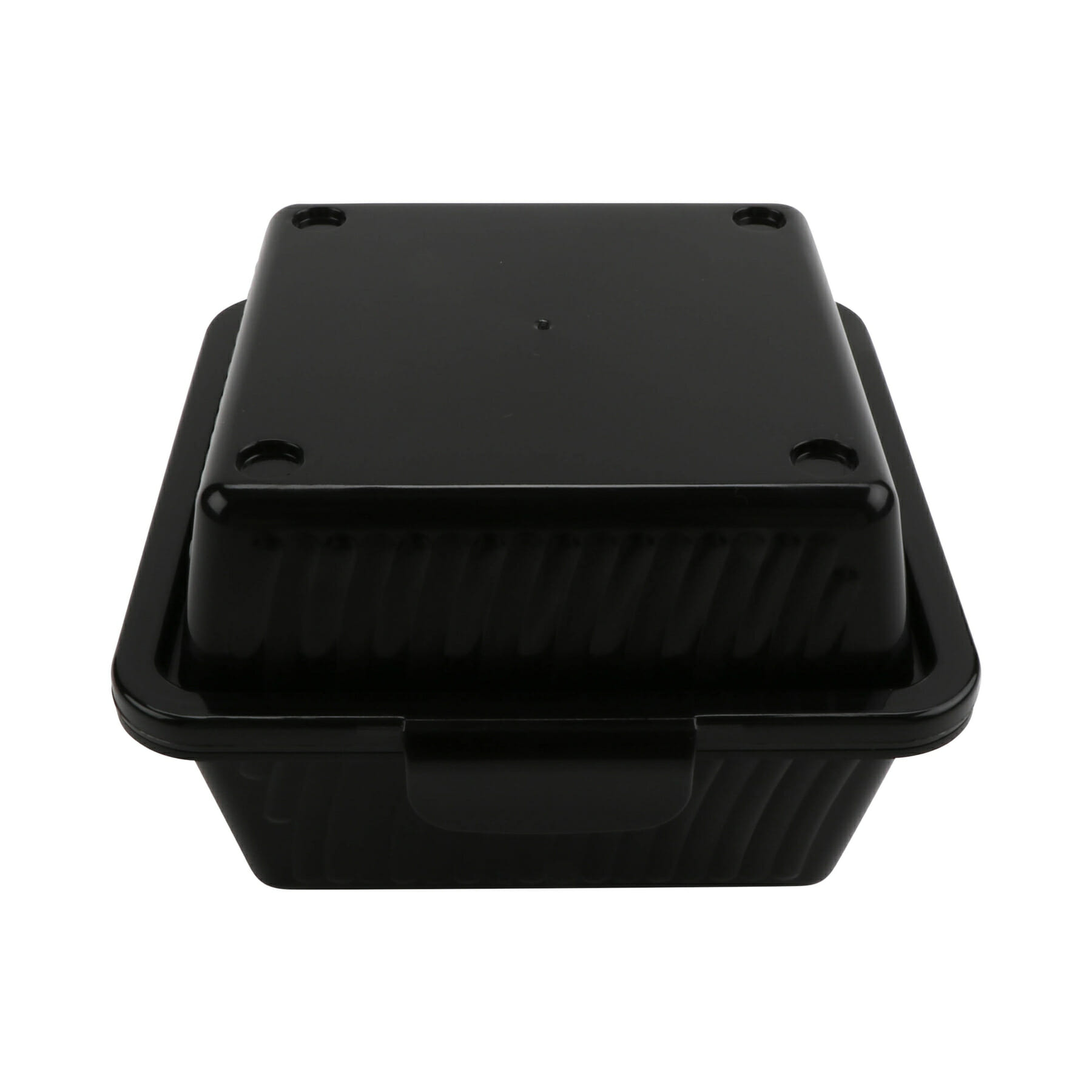 G.E.T. Enterprises EC-08-1-BK Single Entree, Black, Polypropylene, Food Reusable Container, 5" L x 5" W x 3.25" H Reusable Takeout Container