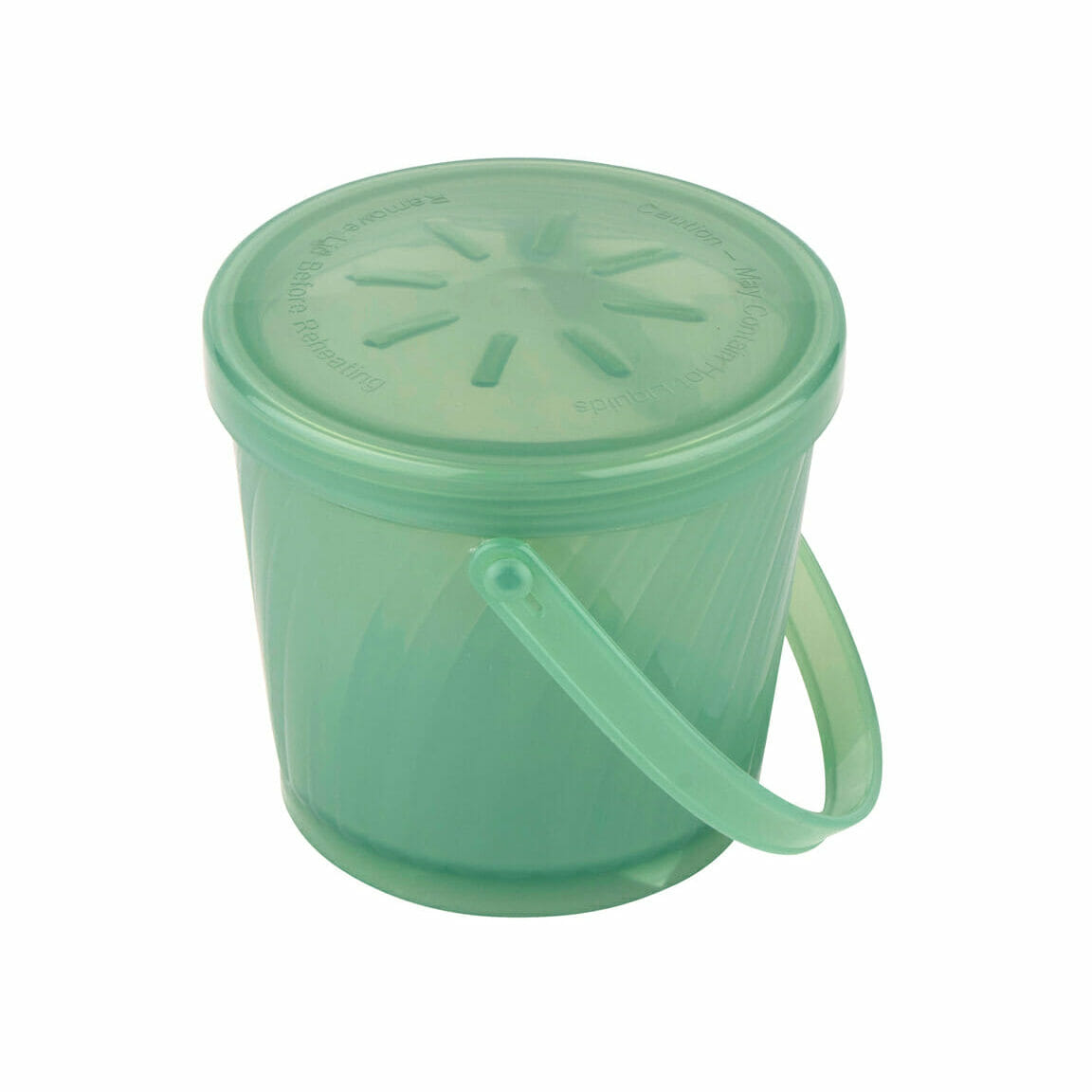 G.E.T. Enterprises EC-13-1-JA 16 oz. Rim-Full, Polypropylene, Jade, Soup Reusable Container with Handle, 4.25" Top DIa., 3.75" Tall Reusable Takeout Container