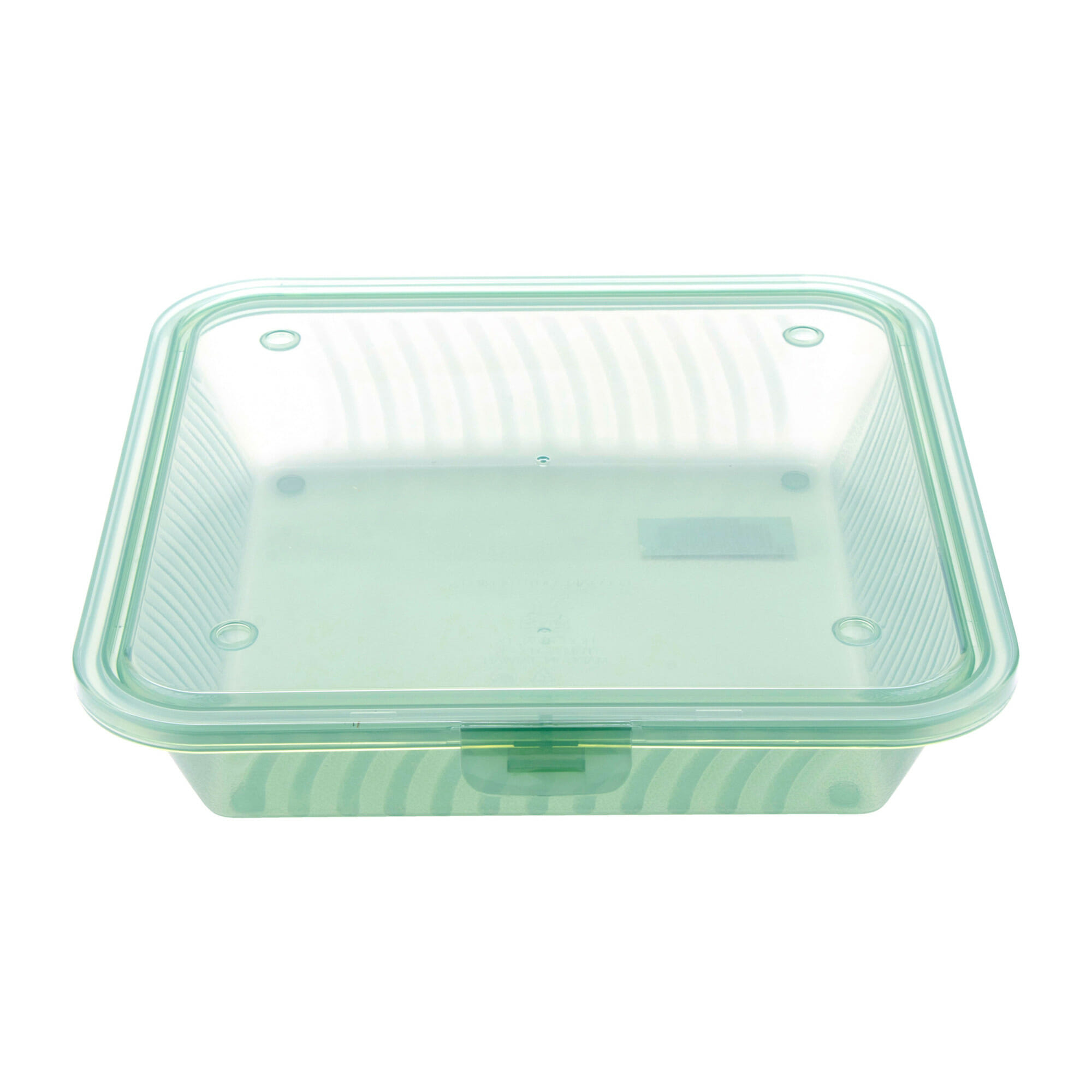 G.E.T. Enterprises EC-17-JA Single Entree Polypropylene, Jade, Flat Top Food Reusable Container, 9" L x 9" W x 2" H Reusable Takeout Container