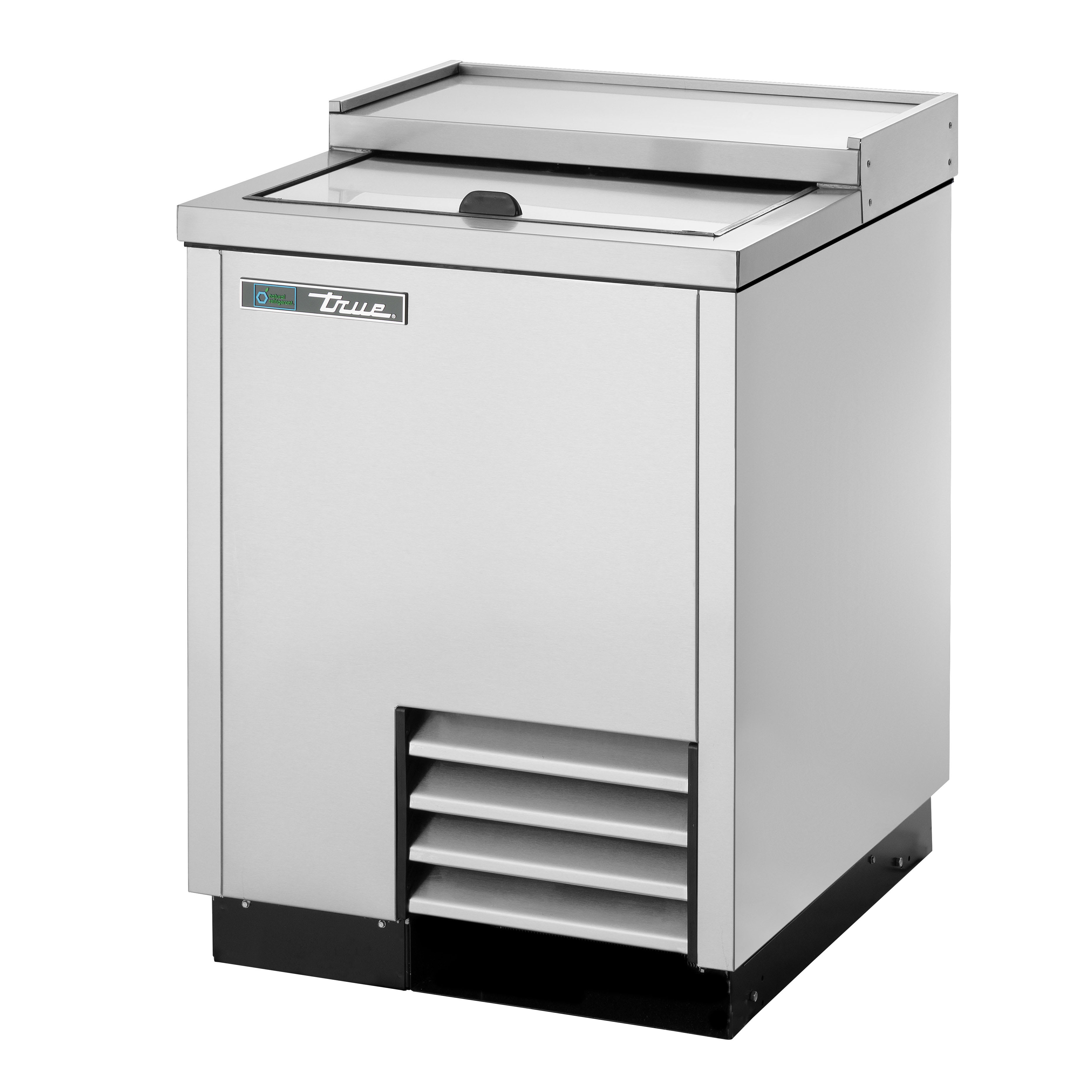 True T-24-GC-S-HC 24 1/2" Solid Slide Lid Glass and Plate Chiller/Froster