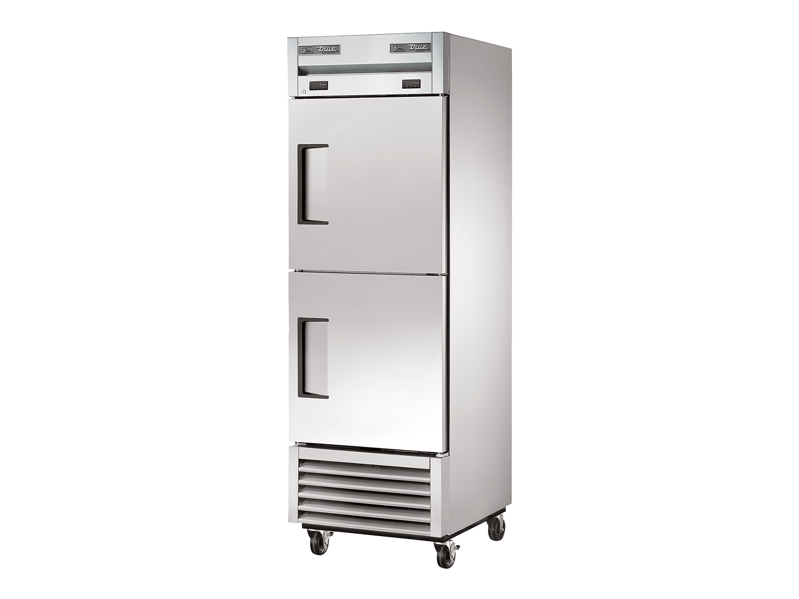 True T-23DT-HC 27" Reach-In Solid Half Swing Door Dual Temperature Refrigerator / Freezer, Silver