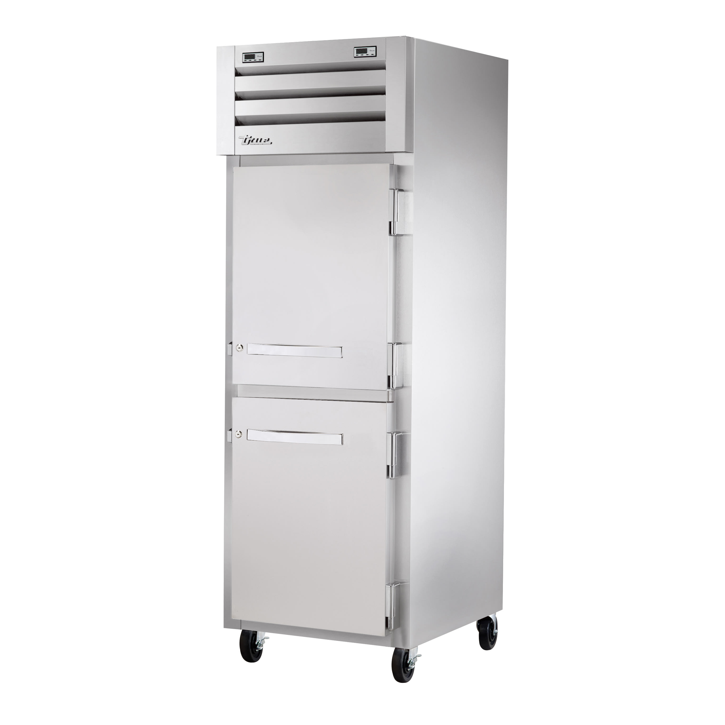True STA1DT-2HS 27 1/2 " Dual Temperature Reach-In Refrigerator/Freezer Combo with Solid Half Doors