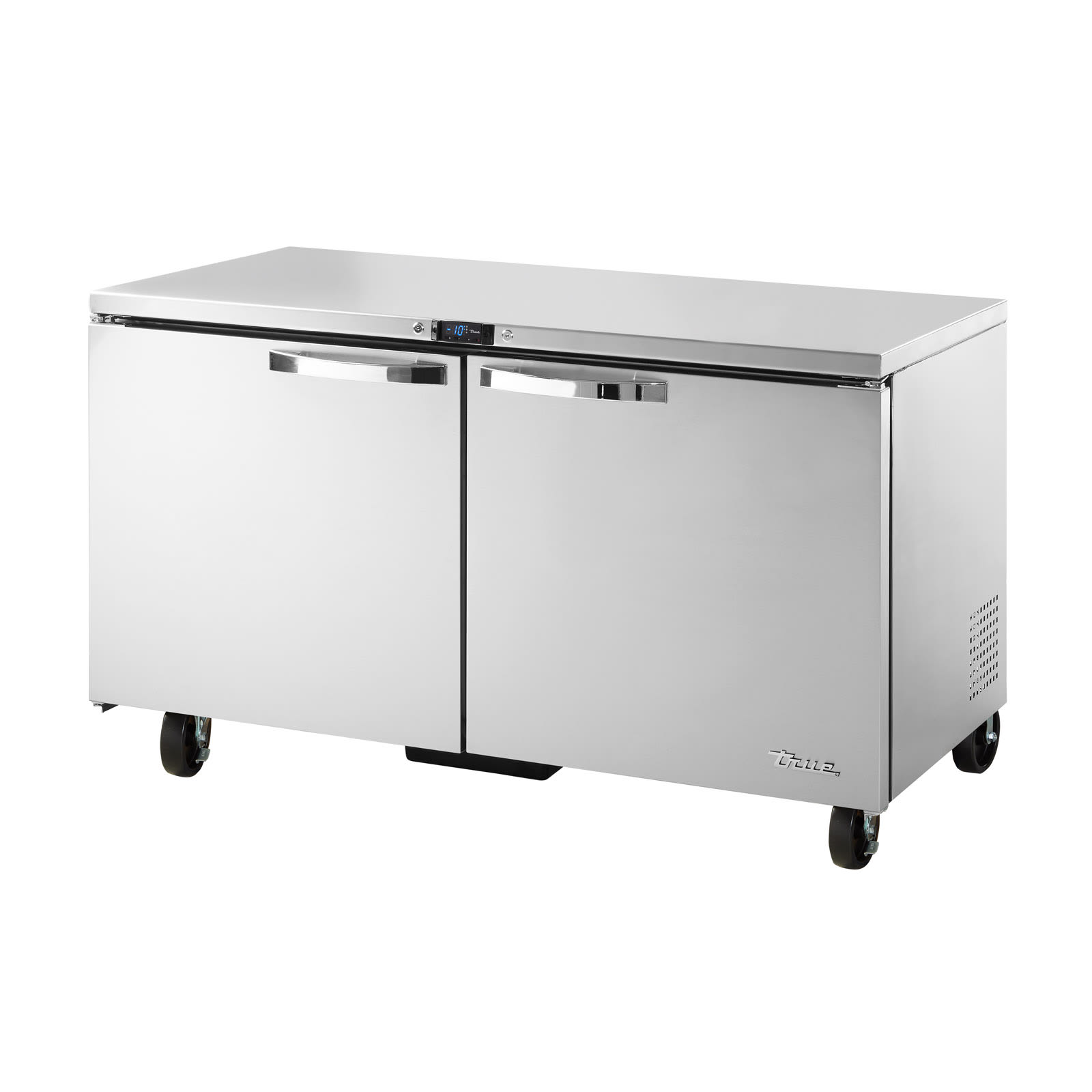 True TUC-60F-HC~SPEC3 60" Two Door Stainless Steel Undercounter Freezer, Silver