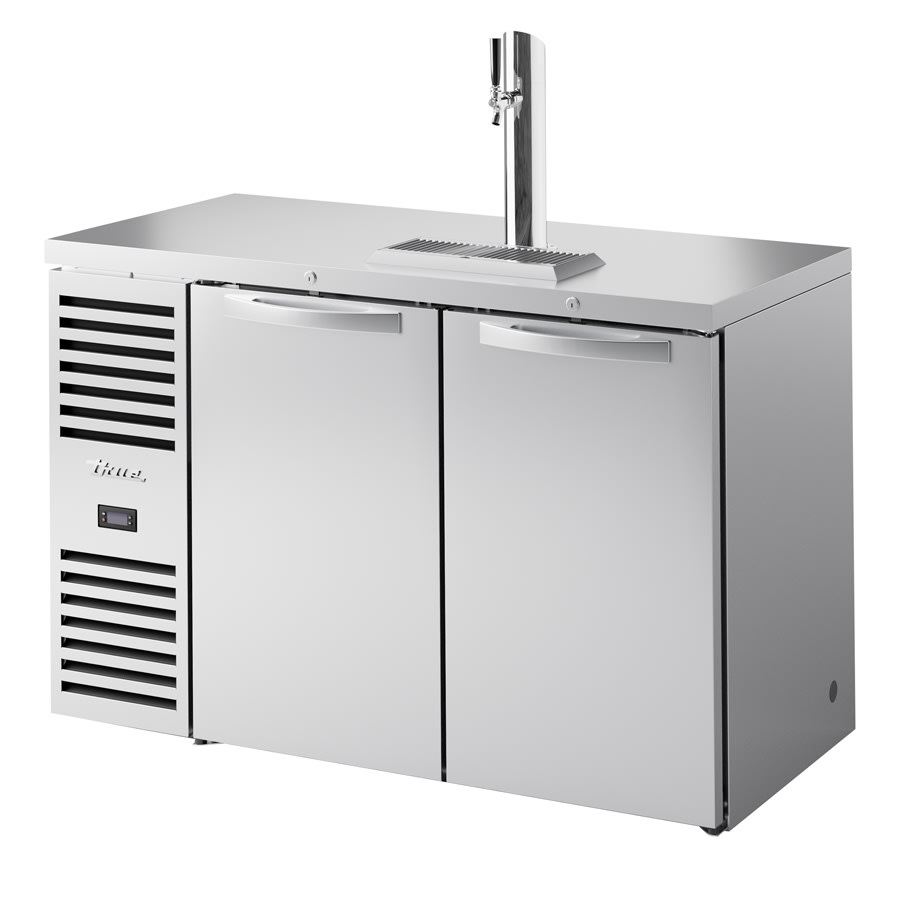 True TDR52-RISZ1-L-S-SS-1 52" Two Solid Door Reach-In Refrigerated Draft Bar Cooler