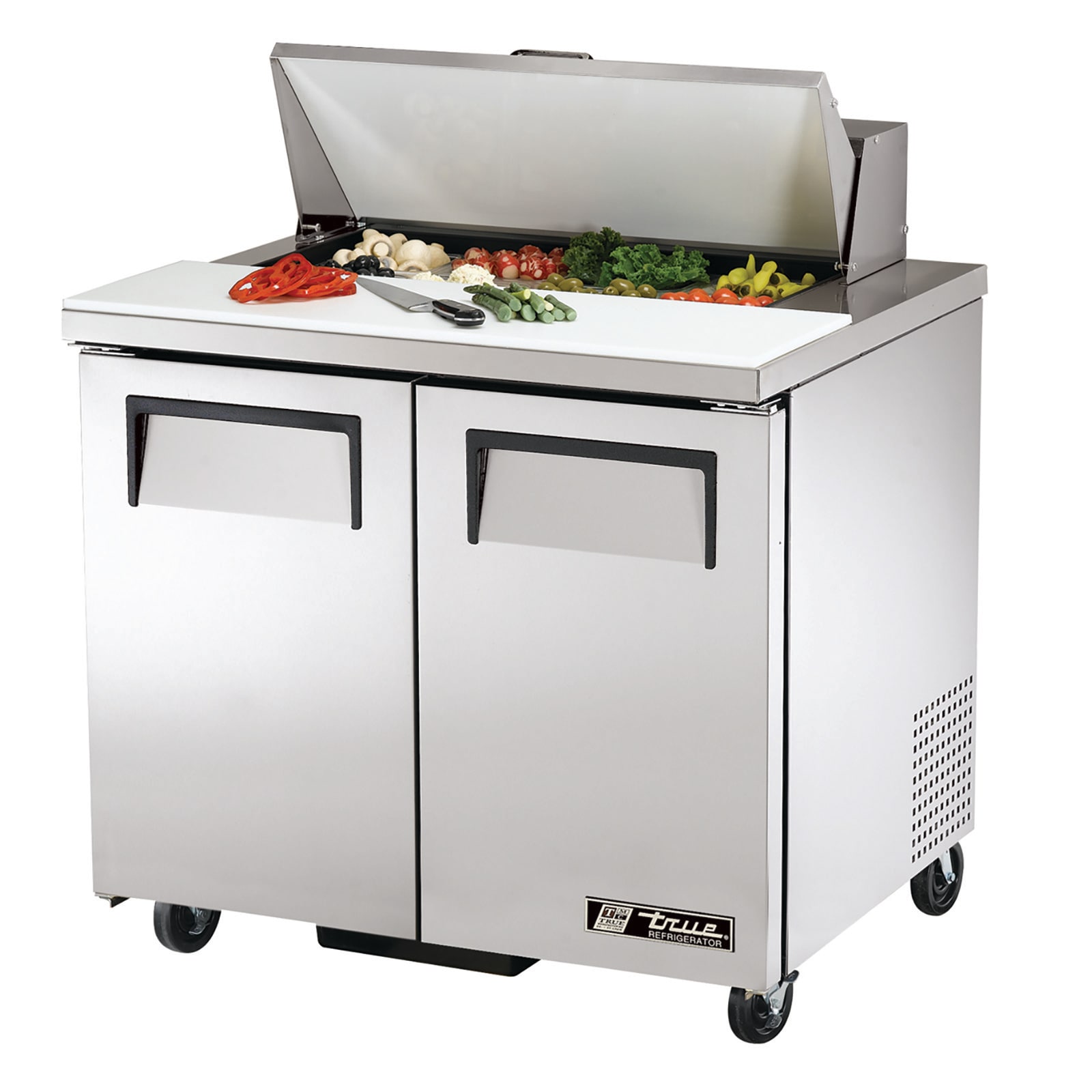 True TSSU-36-08-HC 36" Sandwich/Salad Prep Table With Two Door Refrigerated Base