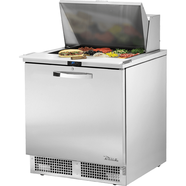 True TFP-32-12M-HC~SPEC3 32" Sandwich/Salad Prep Table w/ Refrigerated Base, Silver