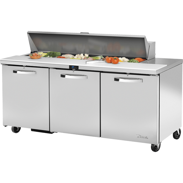 True TSSU-72-16-HC~SPEC3 72" Spec3 Series 3 Solid Door  Sandwich/Salad Unit, Silver