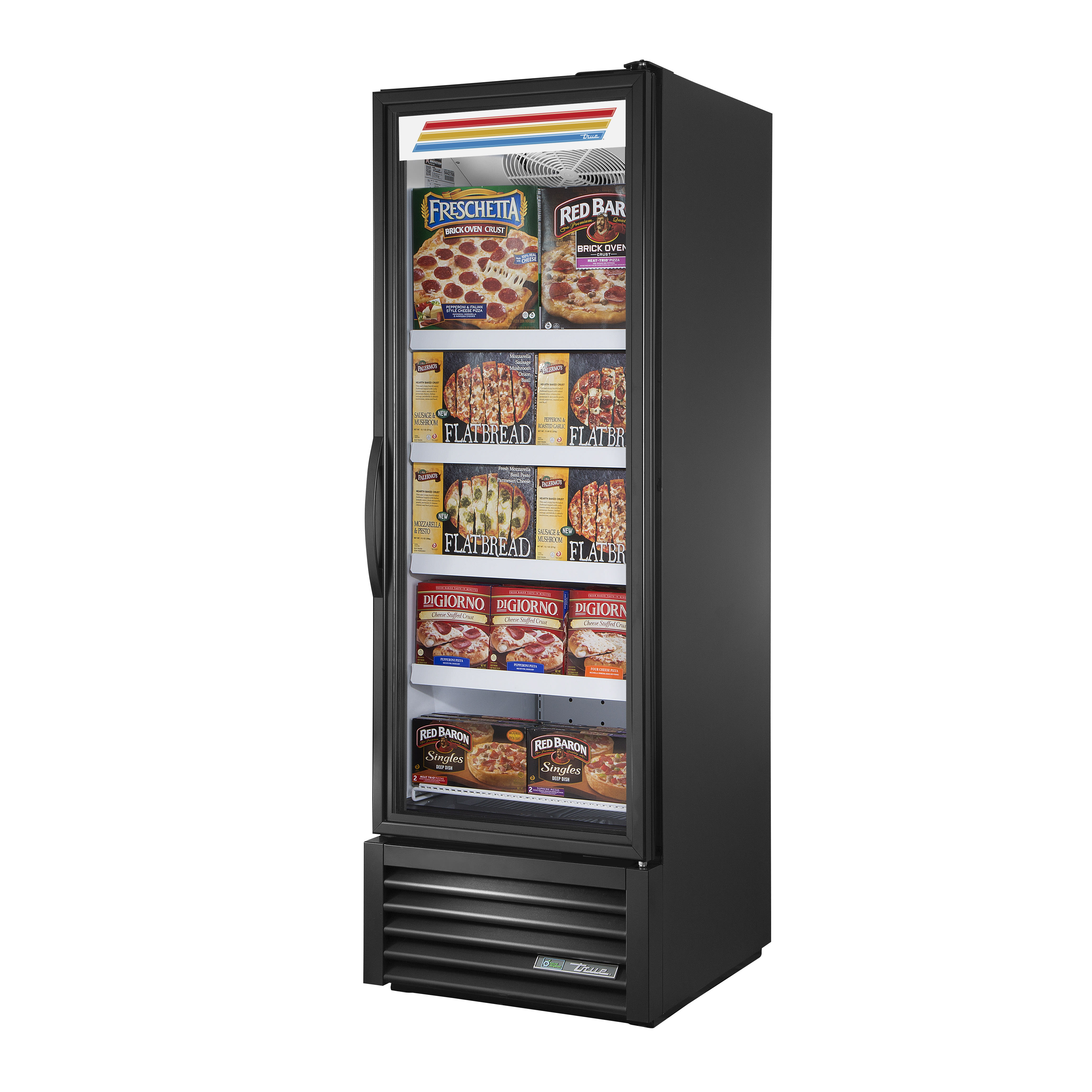 True FLM-27F~TSL01 Freezer, Merchandiser Stainless Steel, Black