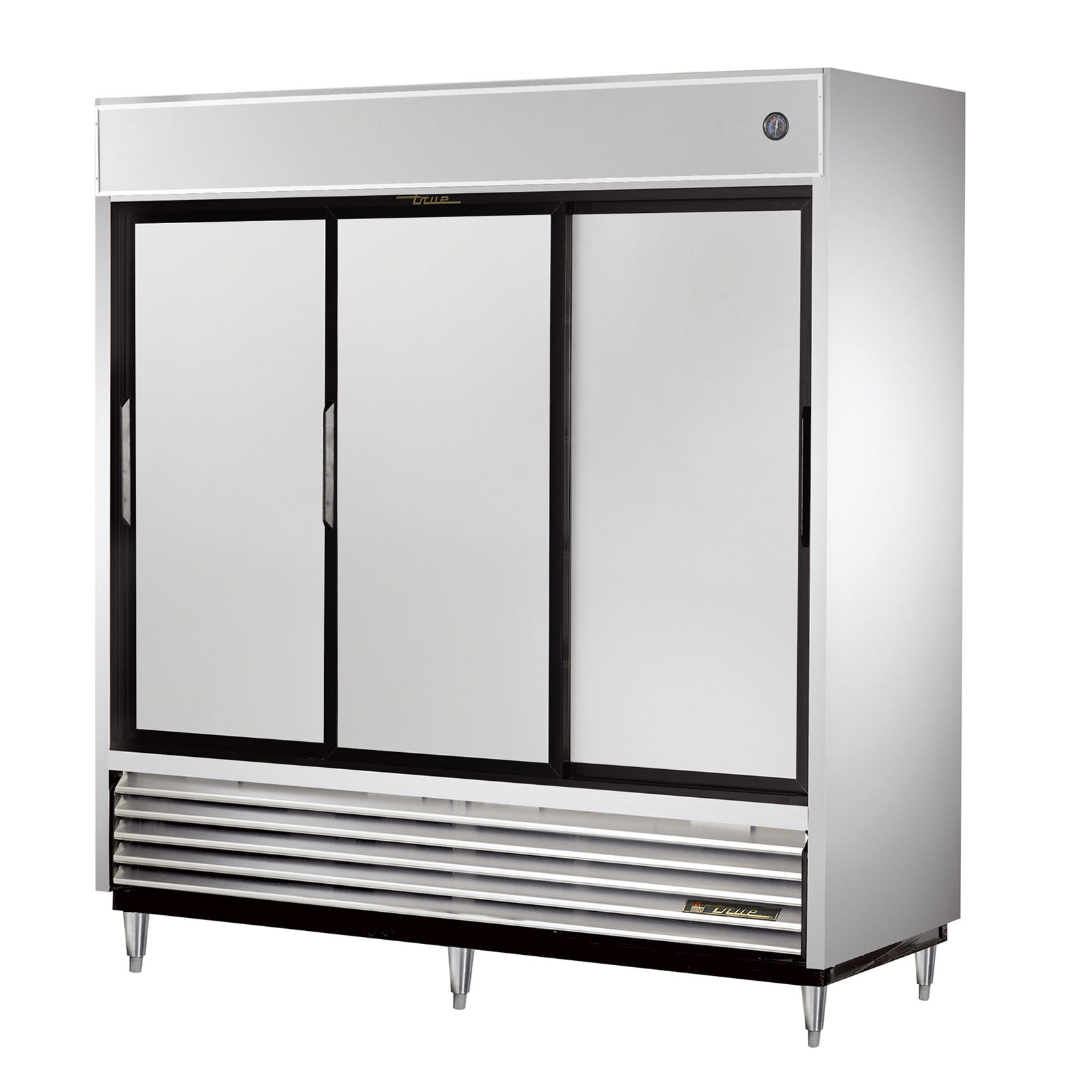 True TSD-69-HC 78 1/10" Three Section Reach-In Refrigerator, Silver