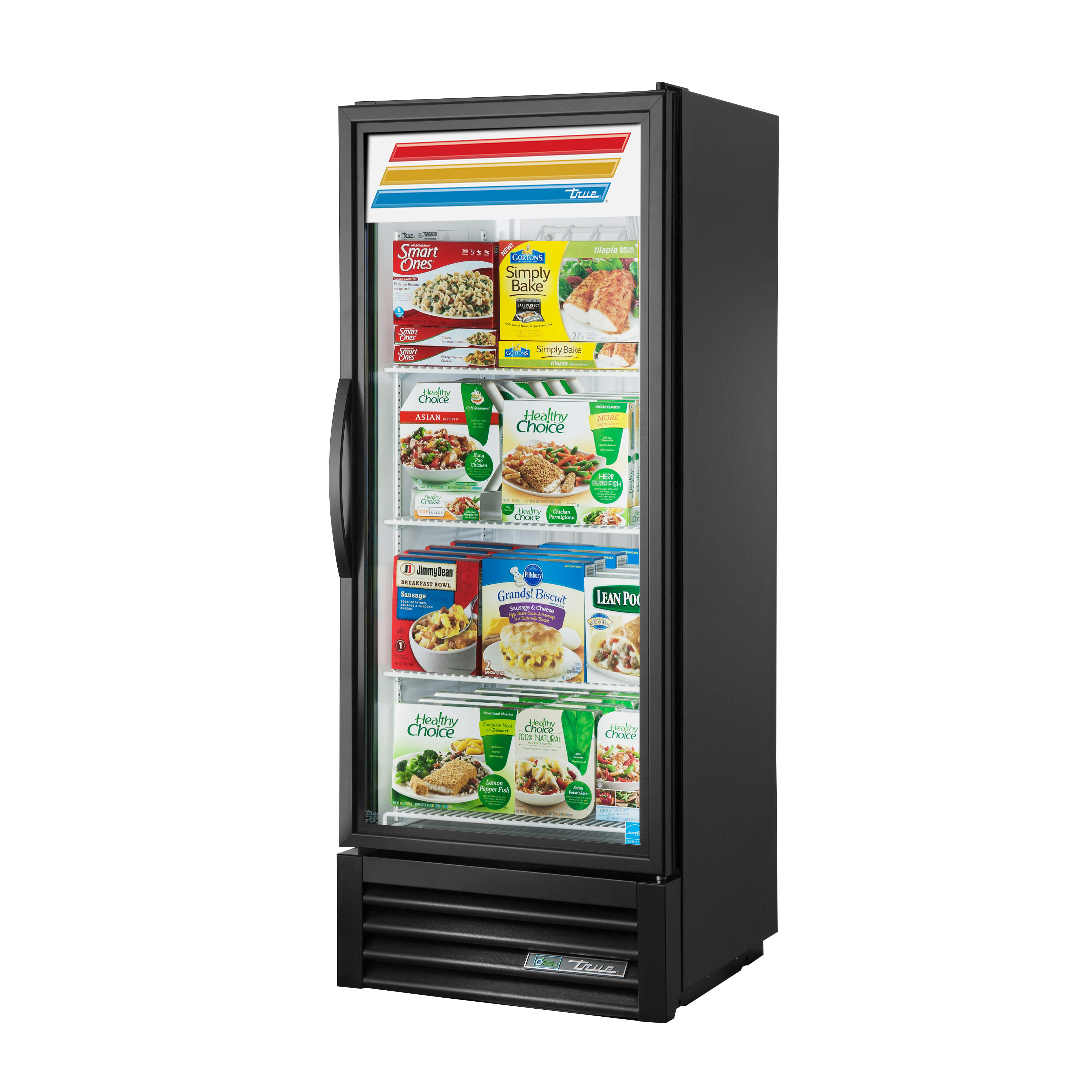 True GDM-12F-HC~TSL01 24 7/8" One Section Display Freezer, Mechandiser, White