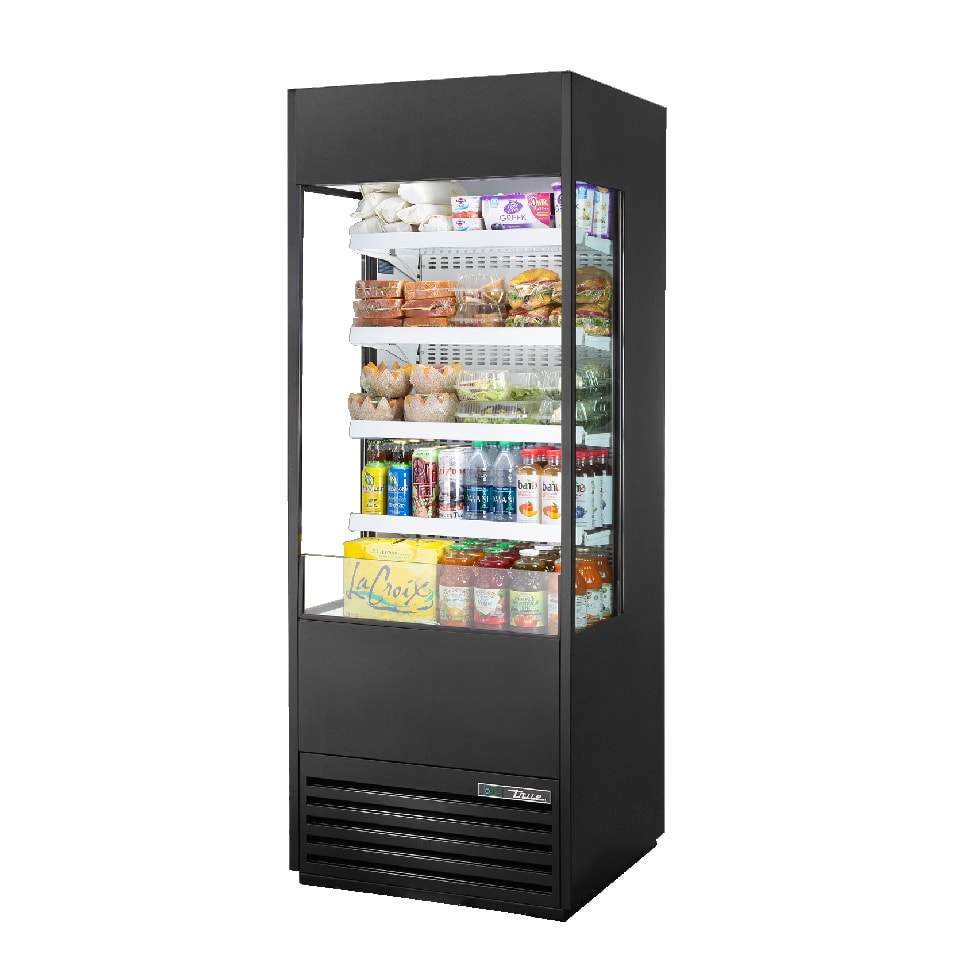 True TOAM-30GS-HC~NSL01 30" Vertical Open Air Cooler w/ (5) Levels, Black