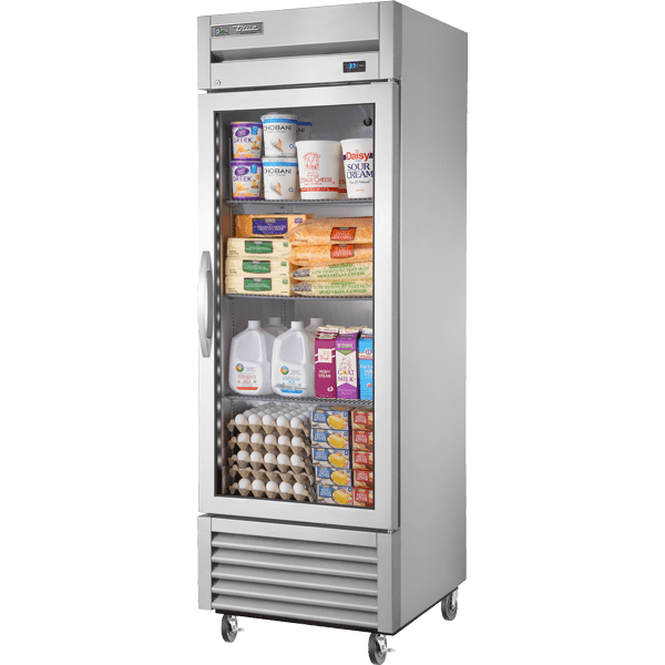 True T-23G-HC~FGD01 27" One Section Reach-In Refrigerator, Silver