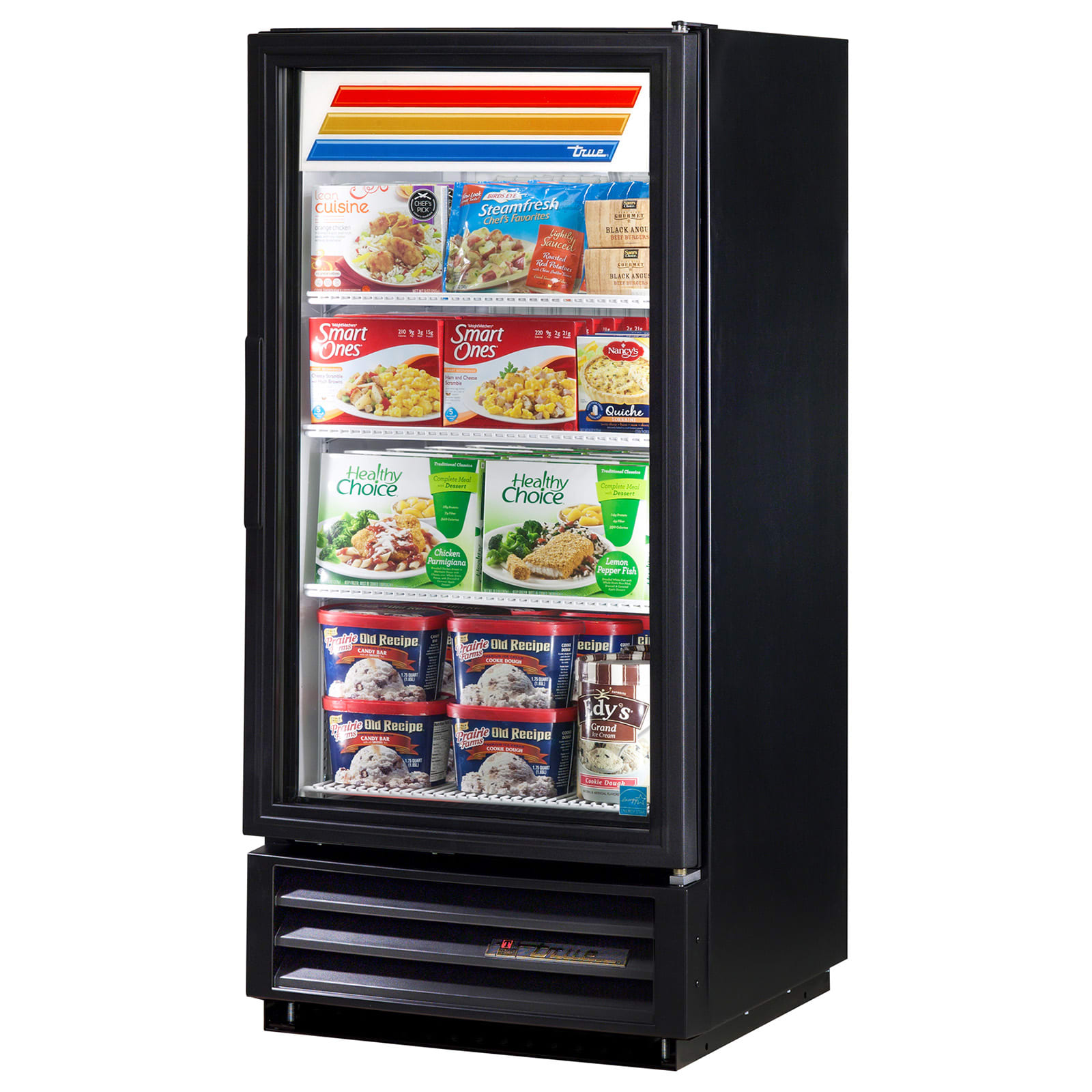 True GDM-10F-HC~TSL01 24" Glass Swing Door Merchandiser Freezer with LED Lighting, White